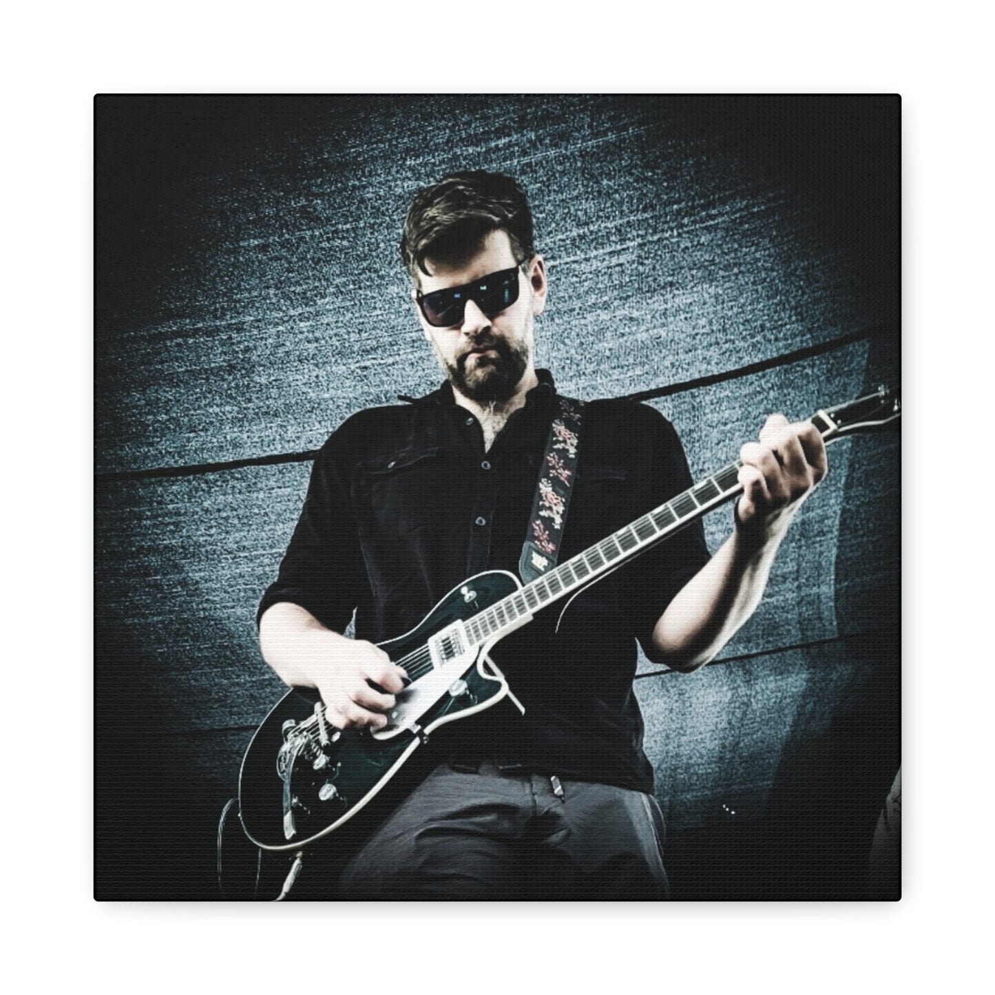 Rock Music Canvas Wall Art, Guitarist Decor, Music Lover Gift, Stretched Matte Canvas, Album Cover Art, Home Decor