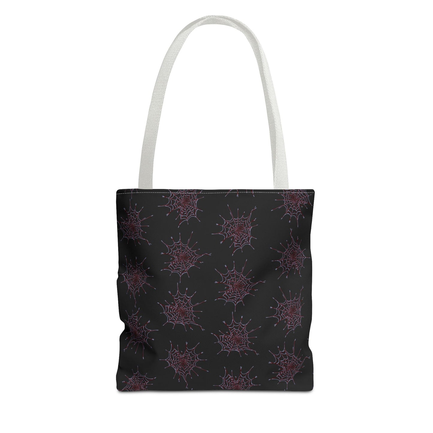 Chic Black and red Heart Web Tote Bag, Stylish Grocery Bag, Eco-Friendly Shopping Tote, Gift Bag for Her, Casual Beach Bag
