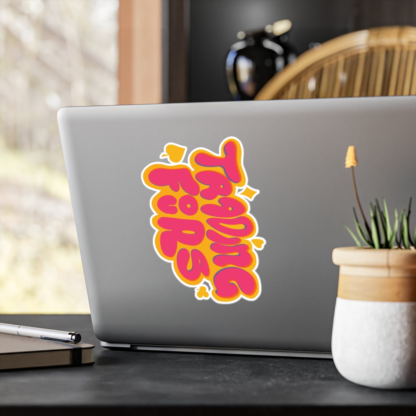 Trading Fours Fun Retro Sticker Decals for Personalization, Ideal for Gifts, Home Decor, Laptop Accessories, and More!