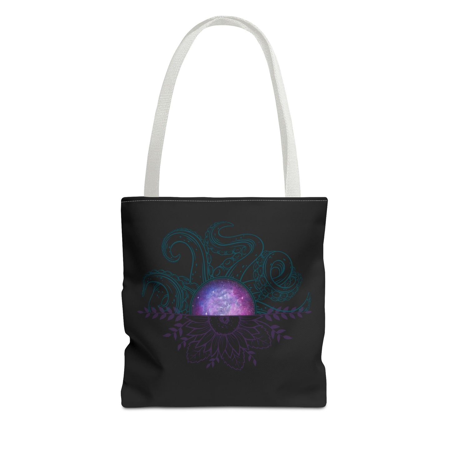 Cosmic Octopus Tote Bag - Celestial Sea Creature Design, Eco-Friendly Shopping, Beach Trip Bag, Gift for Ocean Lovers