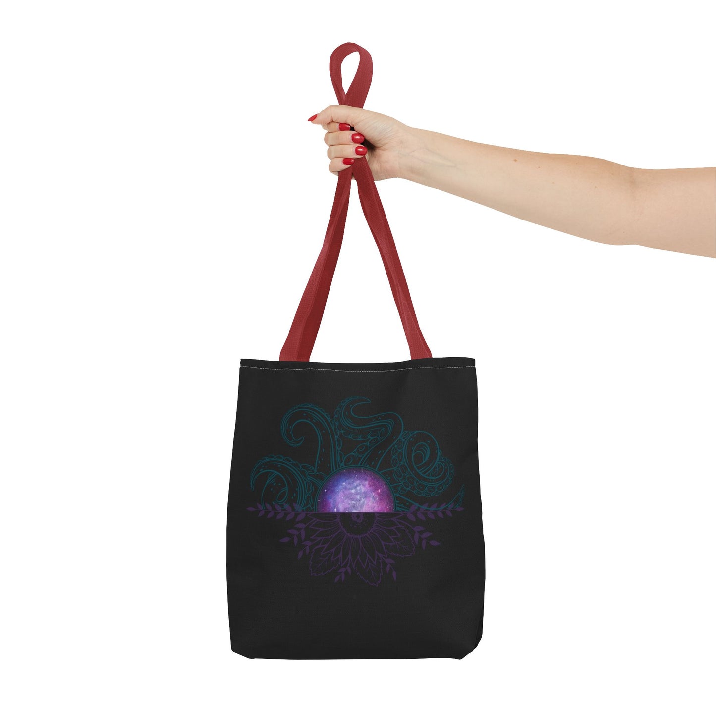 Cosmic Octopus Tote Bag - Celestial Sea Creature Design, Eco-Friendly Shopping, Beach Trip Bag, Gift for Ocean Lovers