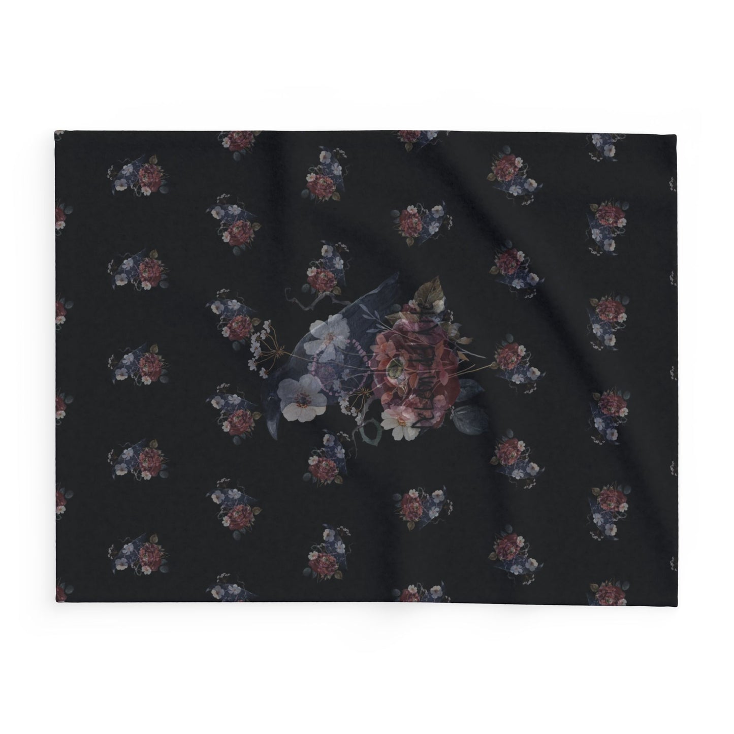 Floral Arctic Fleece Blanket, Cozy Blanket, Throw Blanket, Soft Home Decor, Gift for Her, Bedroom Accessories