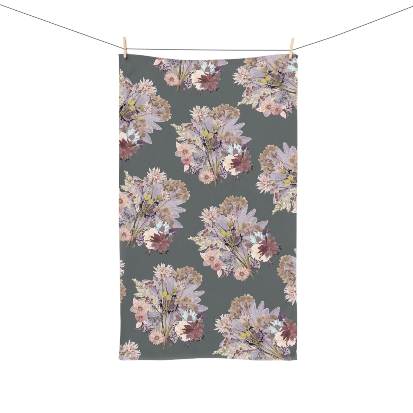 Floral Hand Towel, Elegant Kitchen Towels, Gift for Garden Lovers, Decorative Bathroom Towels, Spring Home Decor