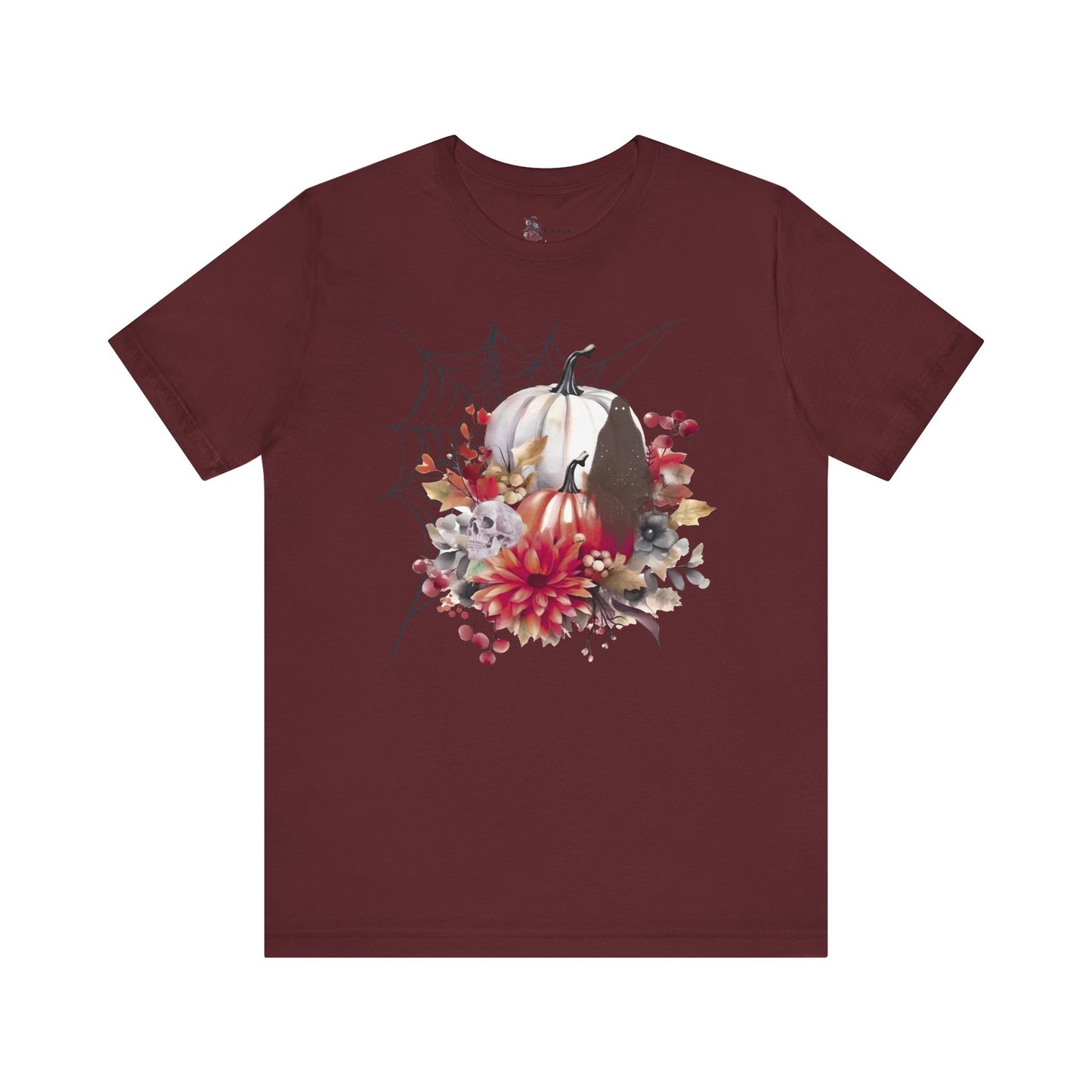 Autumn Vibes Short Sleeve Tee - Cozy Halloween Shirt, Spooky Seasonal Apparel, Fall T-Shirt, Pumpkin Graphic Tee, Unisex Fall Wardrobe