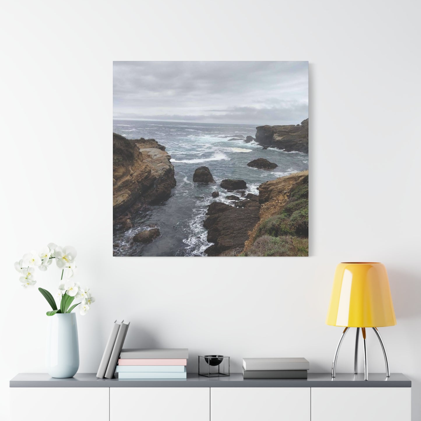Ocean Waves Matte Canvas Art, Coastal Wall Decor, Seascape Print, Beach Home Decoration, Nautical Art Piece