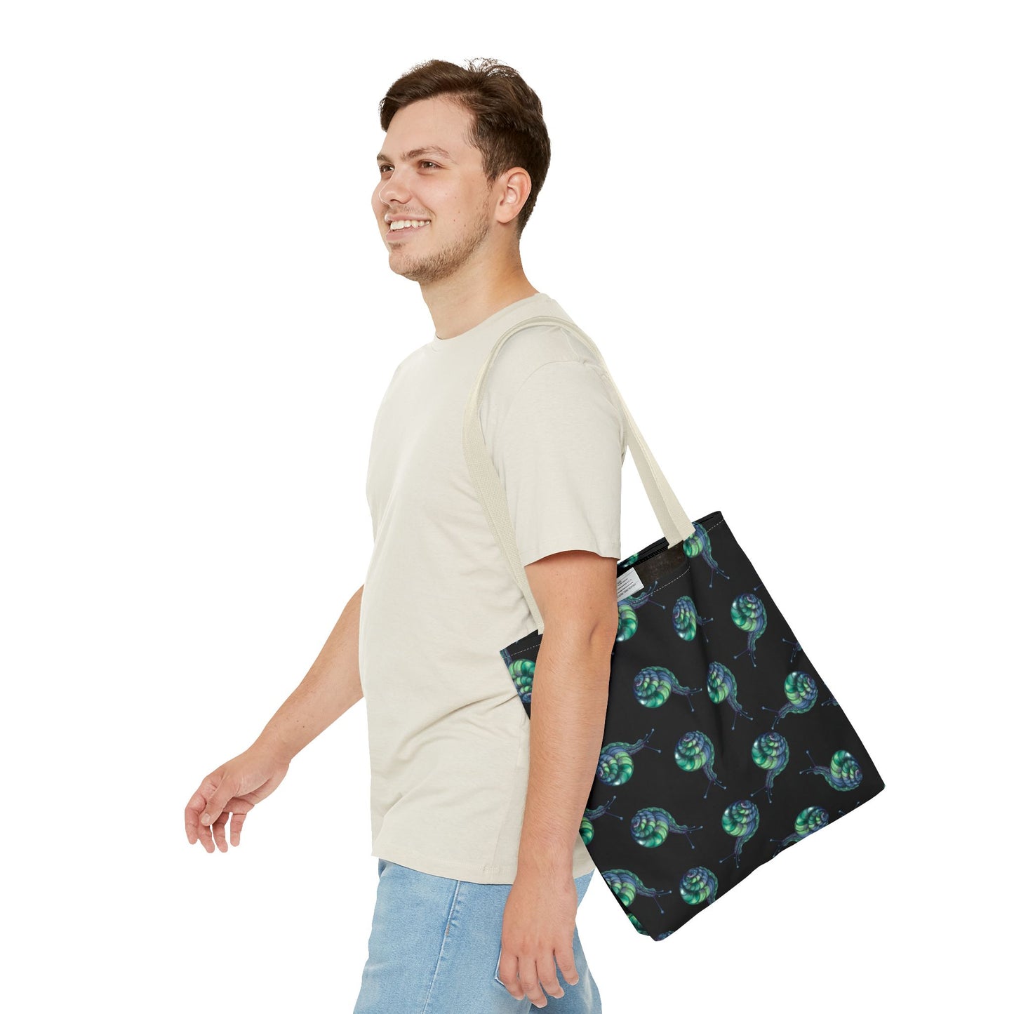 Eco Chic Tote Bag, Stylish Beach Bag, Unique Shopping Tote, Trendy Gift Bag, Nautical Decorative Tote, Marine Pattern Accessory