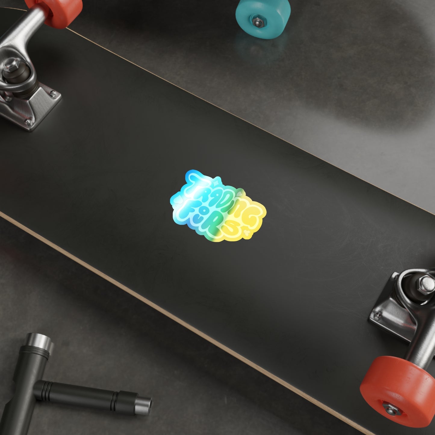 Trading Fours Band Logo 1 Holographic Die-Cut Stickers: Vibrant, Playful Decals for Personalization, Perfect for Journals, Laptops, and Gifts