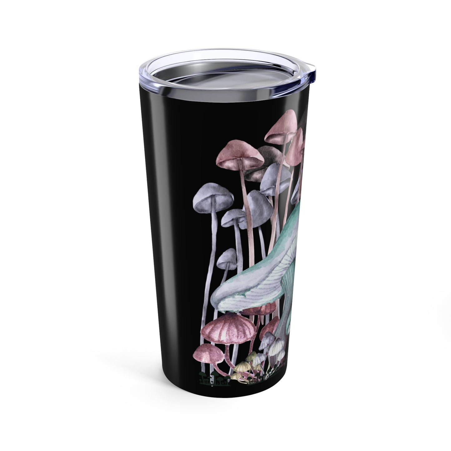 Mushroom Design Tumbler 20oz, Travel Mug, Insulated Drinkware, Nature Lover Gift, Boho Kitchen Decor, Eco-Friendly Cup