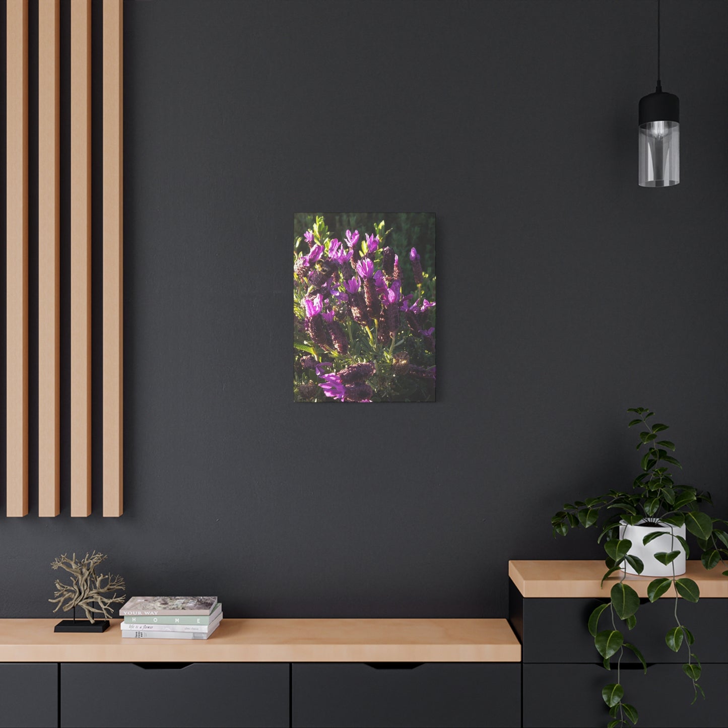 Purple Floral Canvas Wall Art, Botanical Decor, Nature Art, Home Decoration, Gift for Nature Lovers