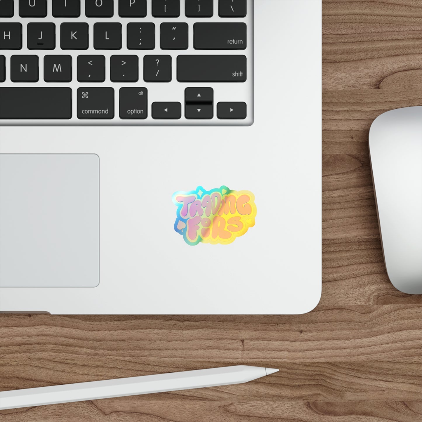 Trading Fours Band Logo 1Holographic Trading Stickers - Fun & Colorful Die-Cut Decals for Laptops, Water Bottles, Skateboards, Parties, Gifts