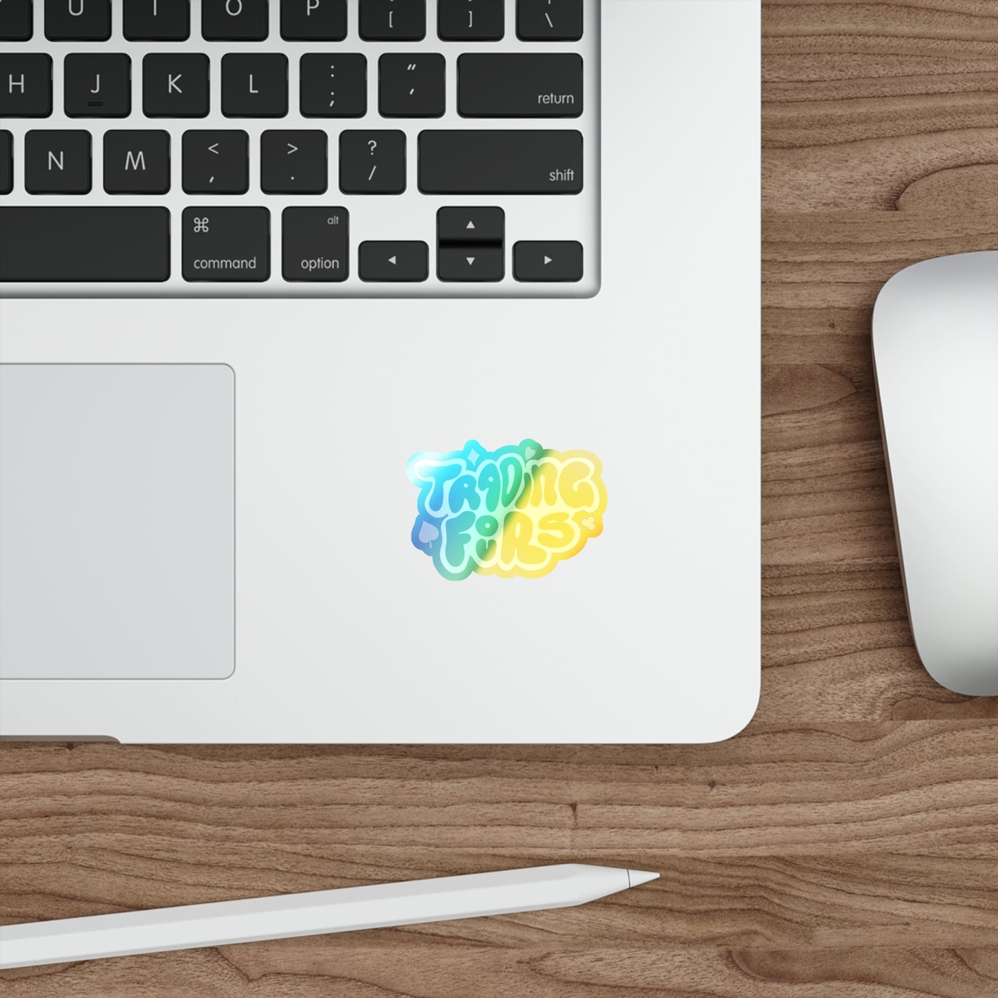 Trading Fours Band Logo 1 Holographic Die-Cut Stickers: Vibrant, Playful Decals for Personalization, Perfect for Journals, Laptops, and Gifts