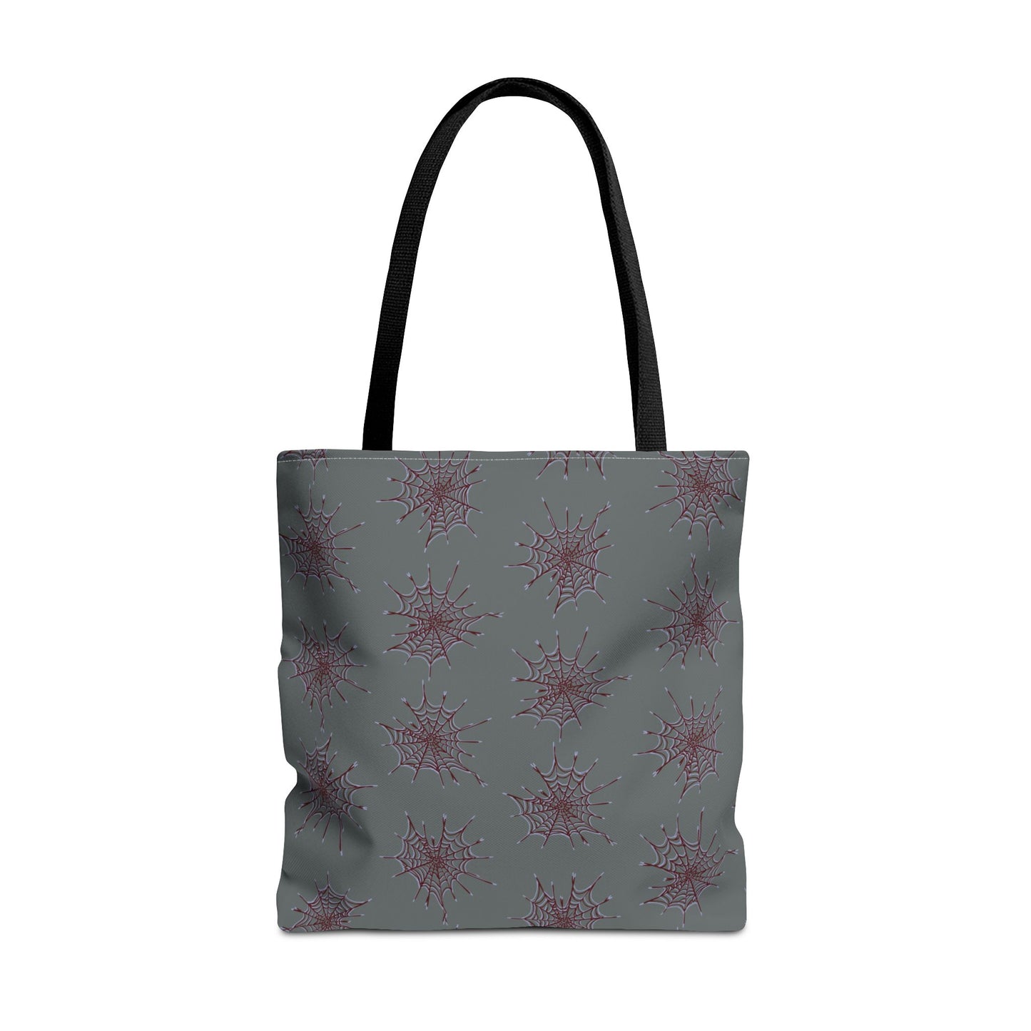 Chic Dark Grey and red Heart Web Tote Bag, Stylish Grocery Bag, Eco-Friendly Shopping Tote, Gift Bag for Her, Casual Beach Bag
