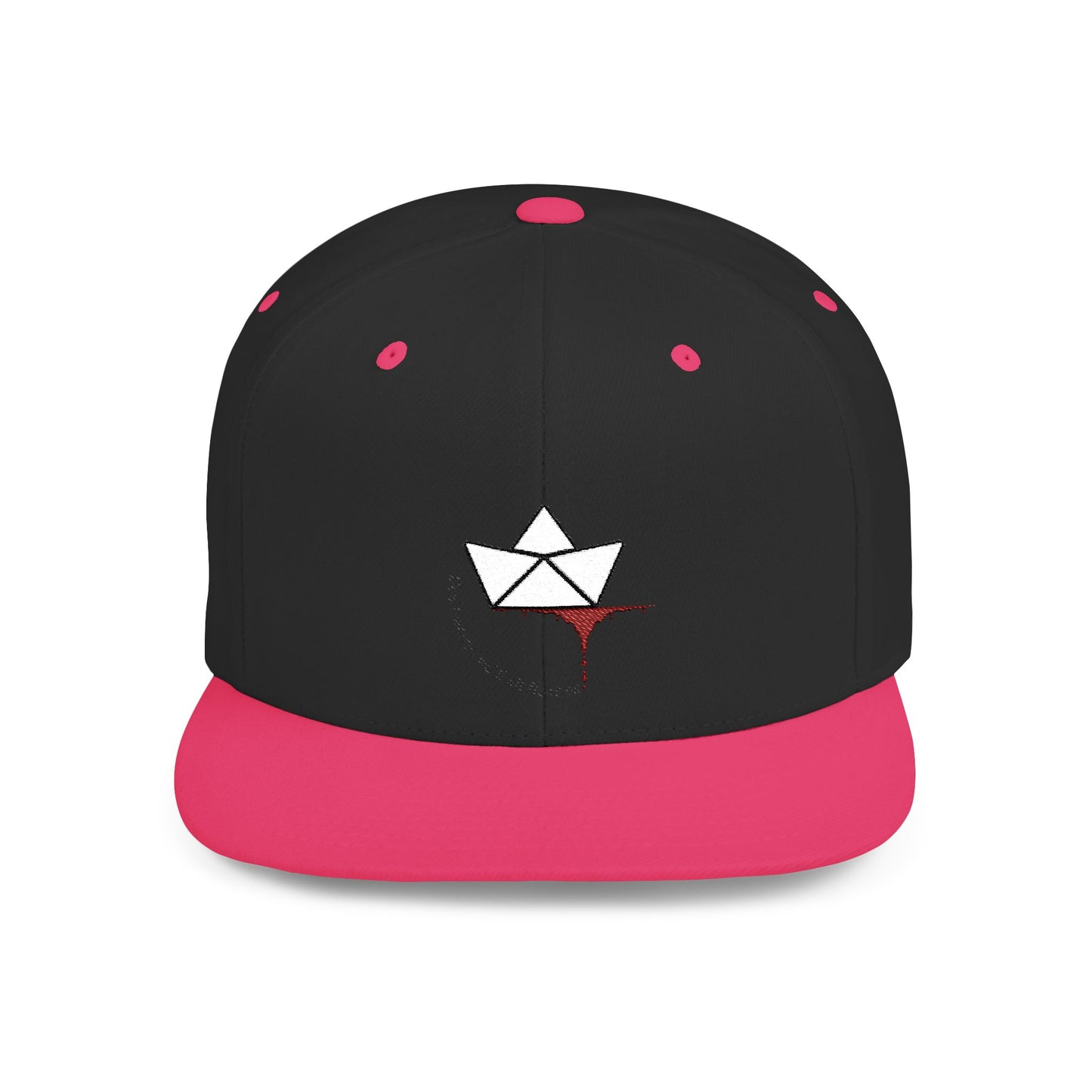 Floating On Paper Boat and River of Blood Flat Bill Snapback