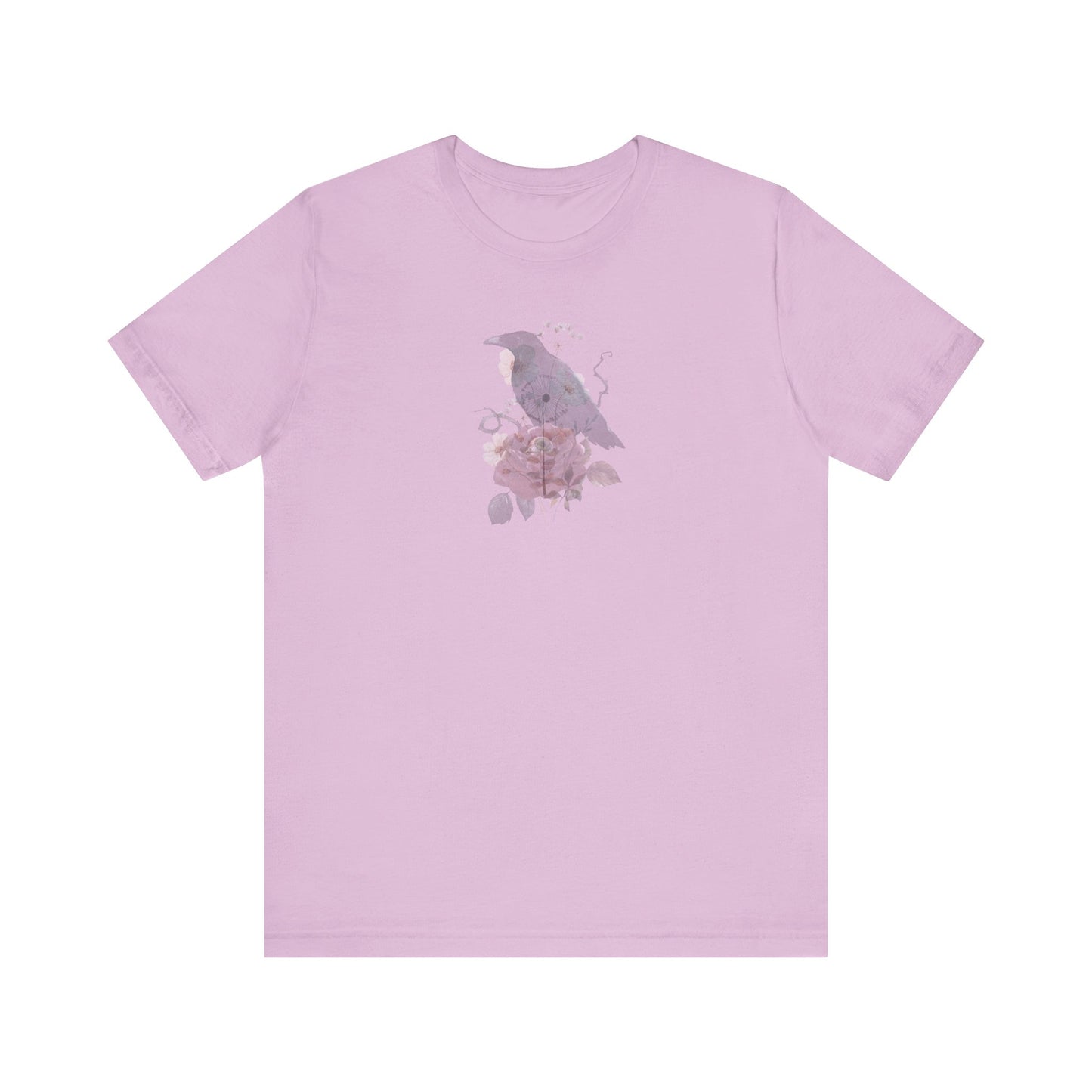 Double-sided Split Logo Artistic Bird Tee, Unisex T-Shirt for Art Lovers, Nature Inspired Gift, Casual Wear, Creative Expression