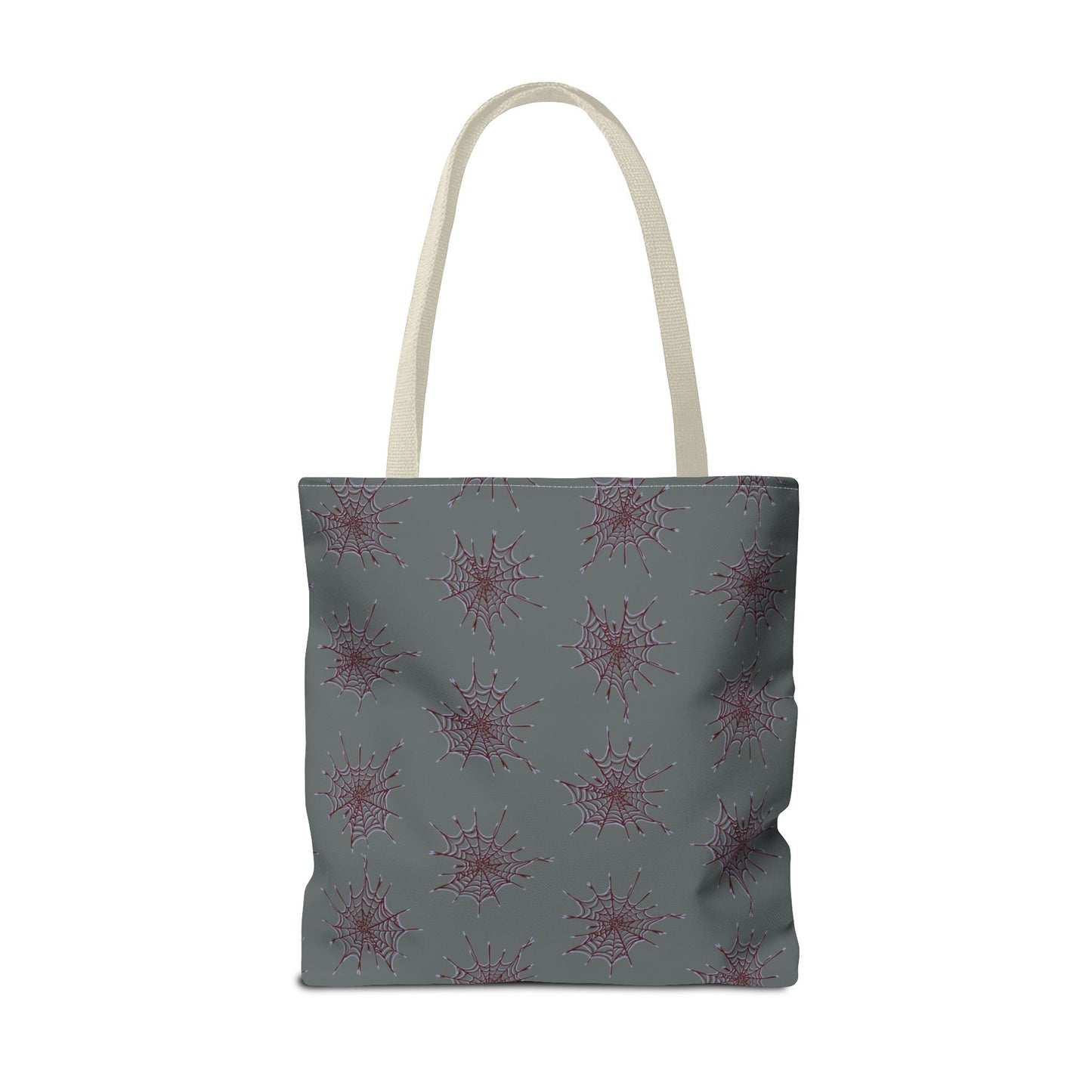 Chic Dark Grey and red Heart Web Tote Bag, Stylish Grocery Bag, Eco-Friendly Shopping Tote, Gift Bag for Her, Casual Beach Bag