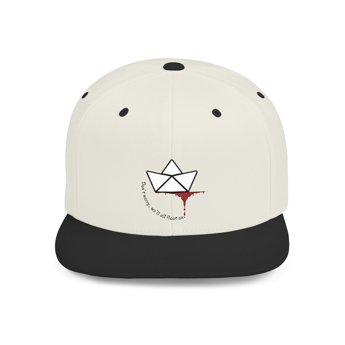 Floating On Paper Boat and River of Blood Flat Bill Snapback