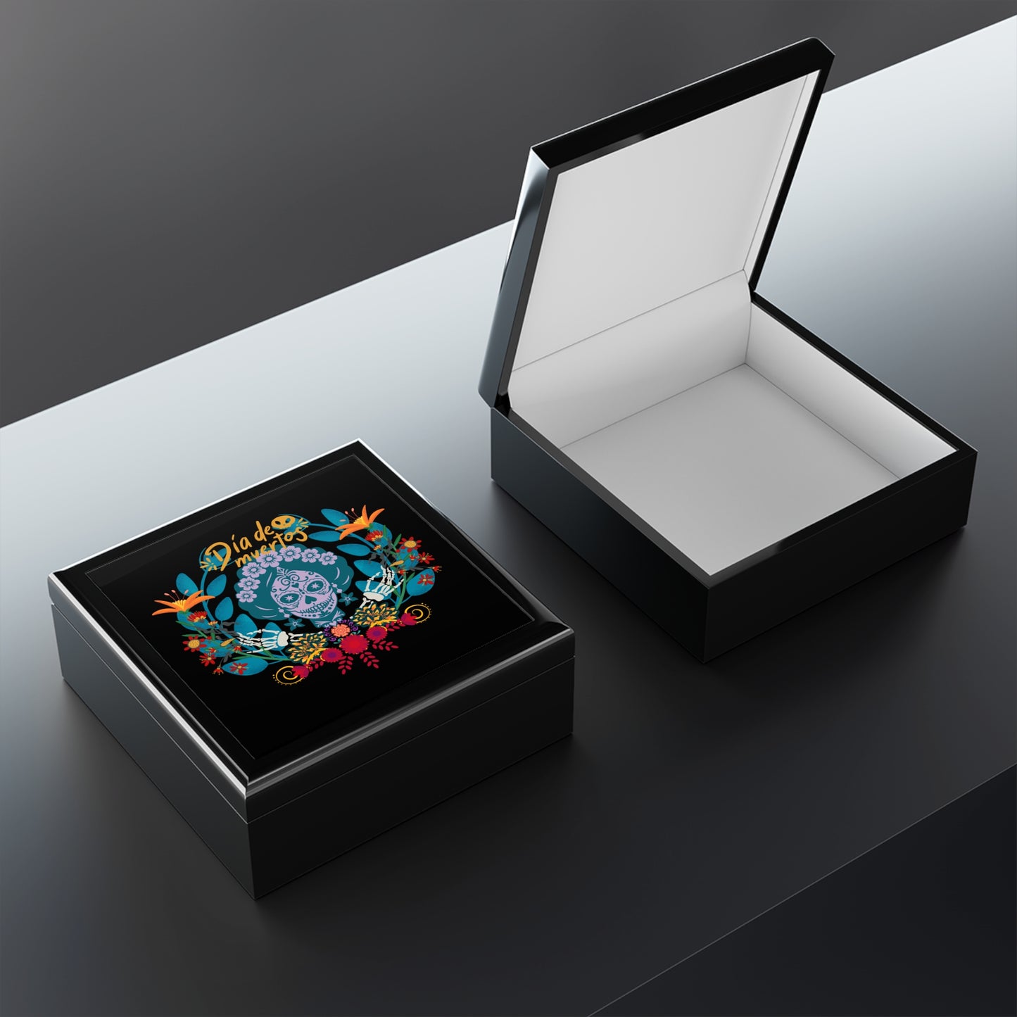 Dia de Muertos Jewelry Box | Decorative Keepsake, Gift for Anniversaries, Home Decor, Halloween, Day of the Dead
