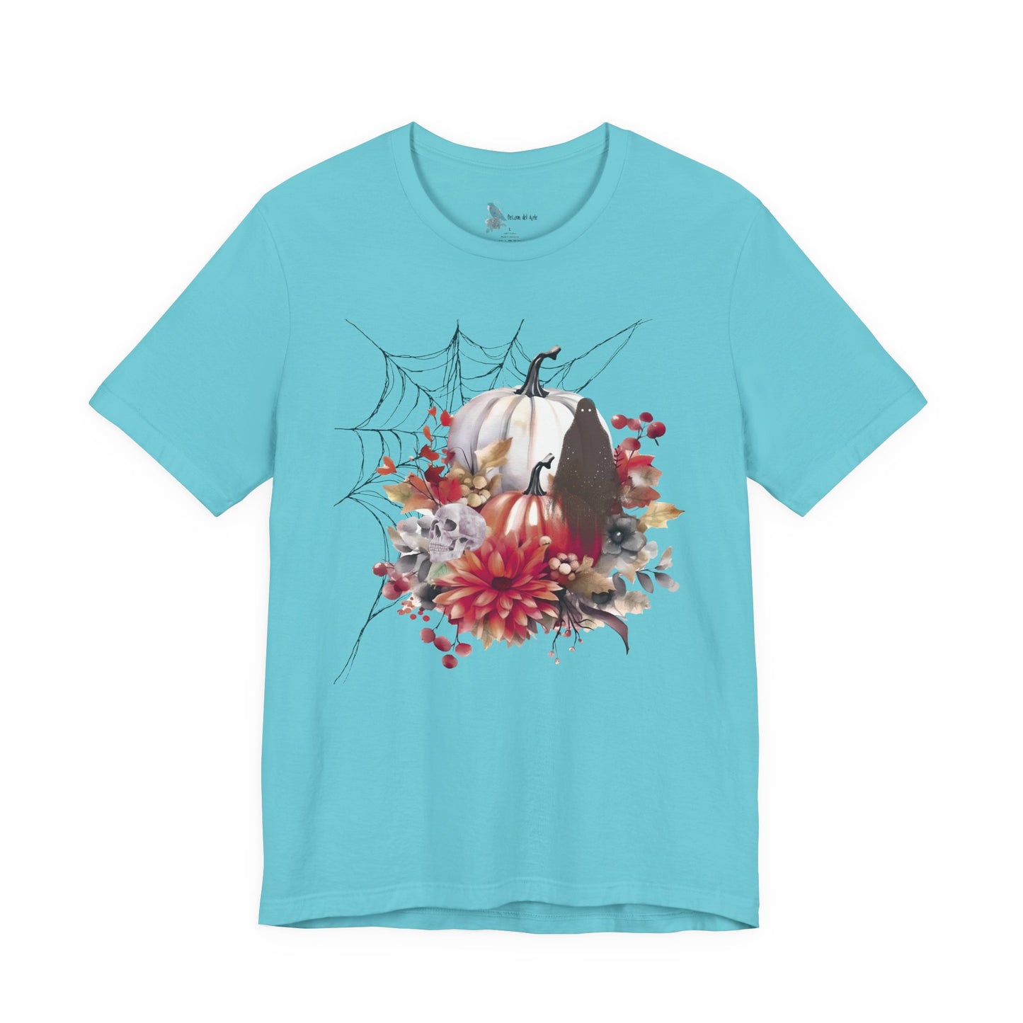 Autumn Vibes Short Sleeve Tee - Cozy Halloween Shirt, Spooky Seasonal Apparel, Fall T-Shirt, Pumpkin Graphic Tee, Unisex Fall Wardrobe