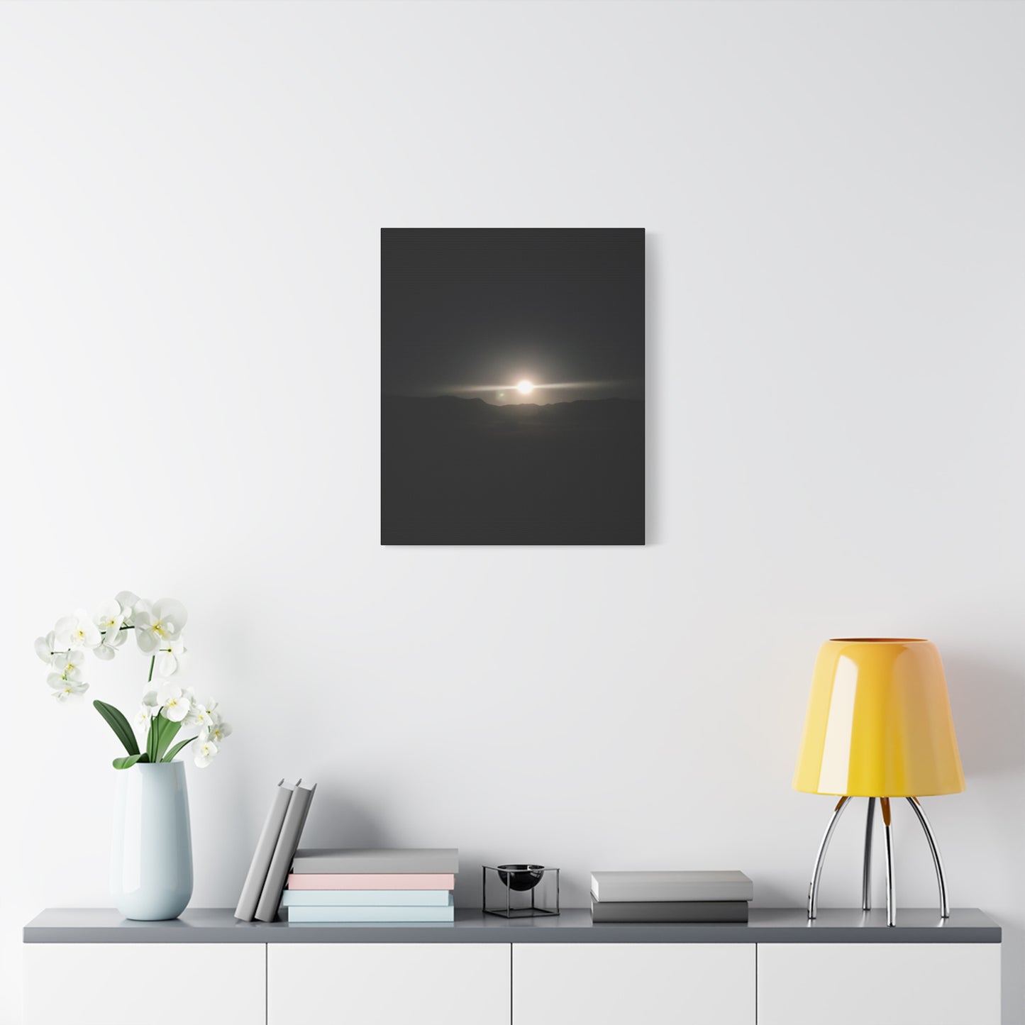 Stretched Canvas Art Print, Modern Wall Decor, Sunset Photography, Home Aesthetic, Gift for Her, Art for Living Room