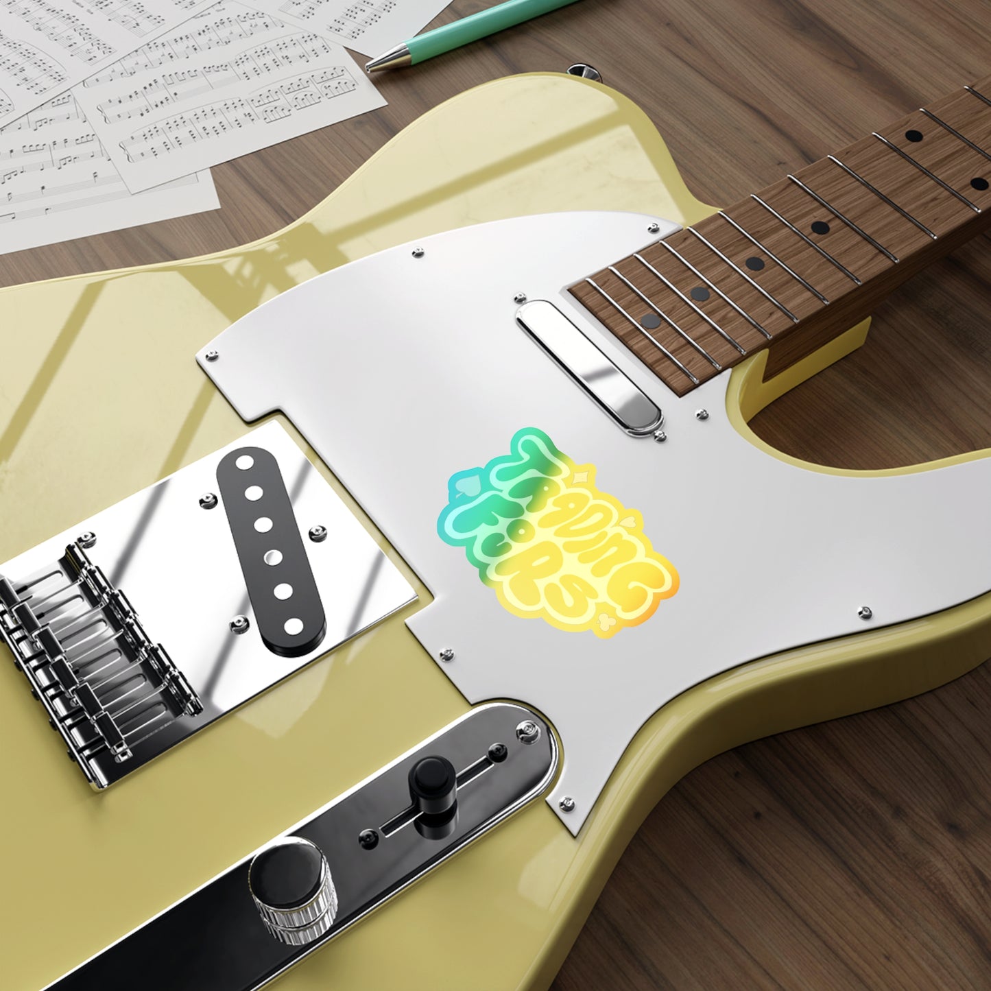 Trading Fours Band Logo 1 Holographic Die-Cut Stickers: Vibrant, Playful Decals for Personalization, Perfect for Journals, Laptops, and Gifts