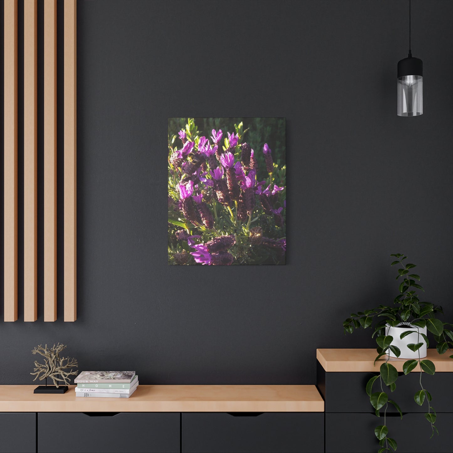 Purple Floral Canvas Wall Art, Botanical Decor, Nature Art, Home Decoration, Gift for Nature Lovers
