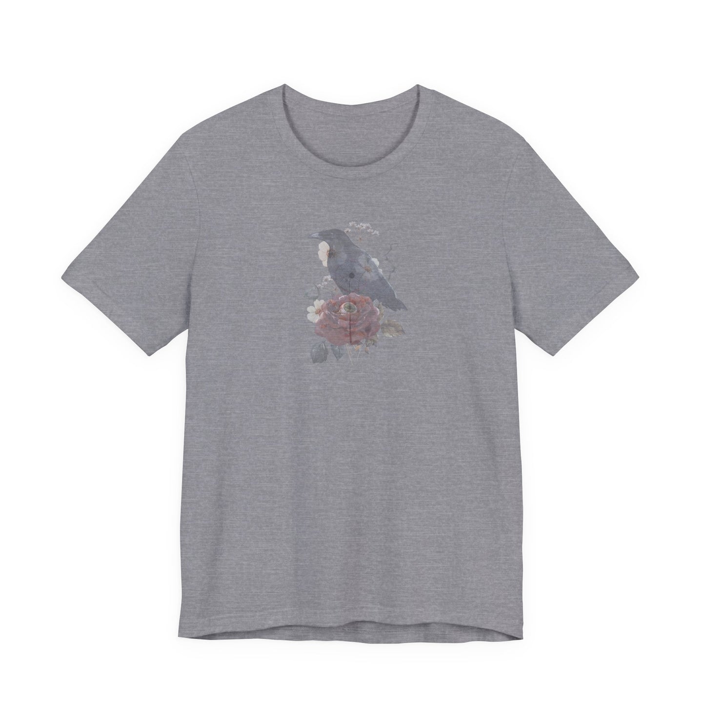 Double-sided Split Logo Artistic Bird Tee, Unisex T-Shirt for Art Lovers, Nature Inspired Gift, Casual Wear, Creative Expression