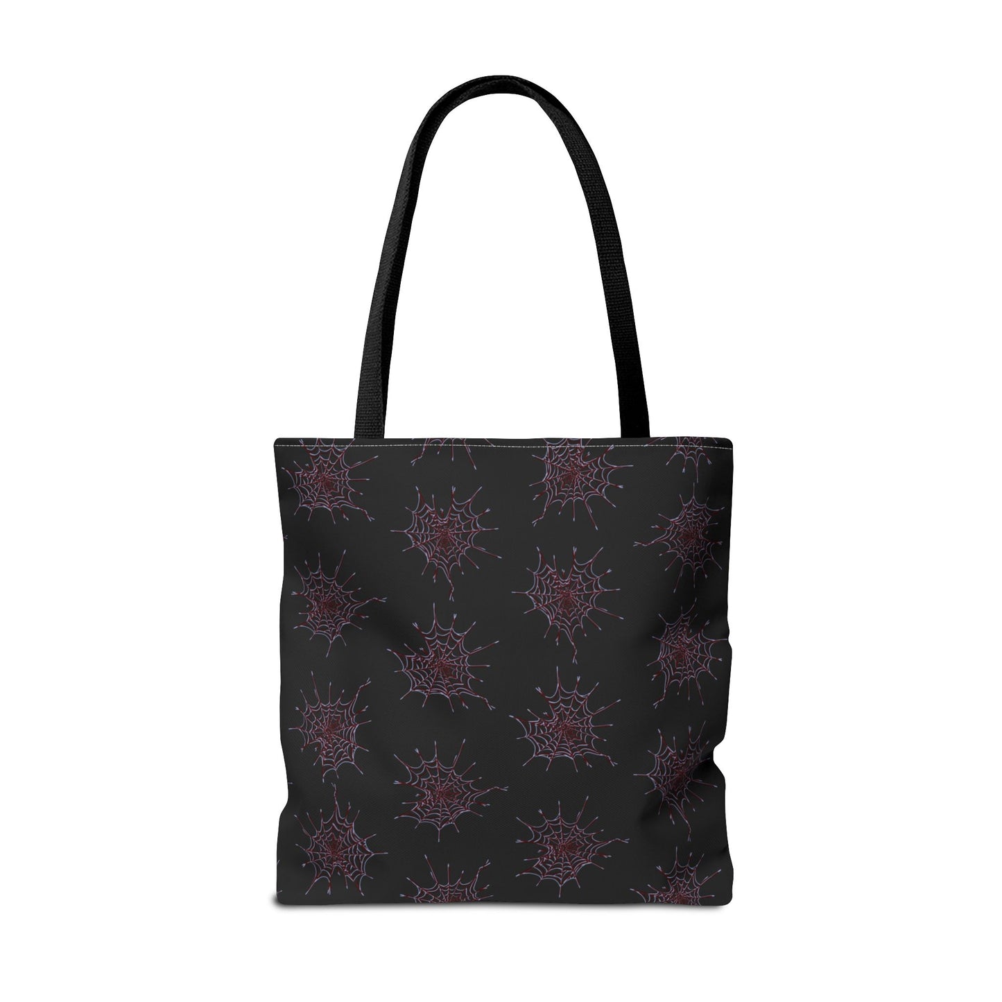 Chic Black and red Heart Web Tote Bag, Stylish Grocery Bag, Eco-Friendly Shopping Tote, Gift Bag for Her, Casual Beach Bag