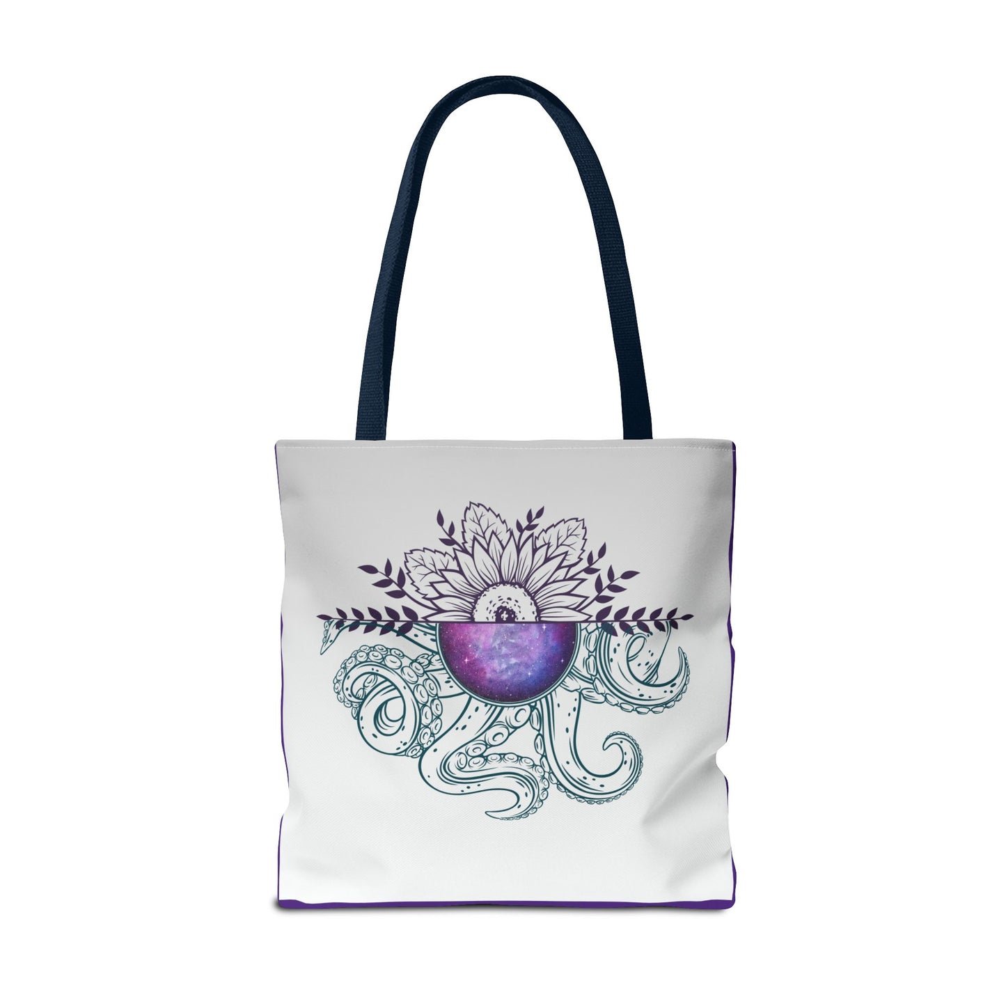 Whimsical Octopus Floral Tote Bag, Beach Bag, Grocery Tote, Eco-Friendly Bag, Gift for Ocean Lovers, Unique Art Carryall
