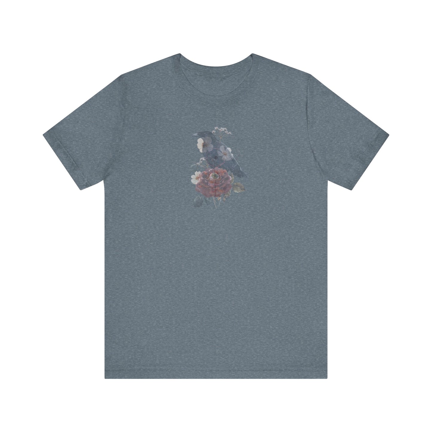 Double-sided Split Logo Artistic Bird Tee, Unisex T-Shirt for Art Lovers, Nature Inspired Gift, Casual Wear, Creative Expression