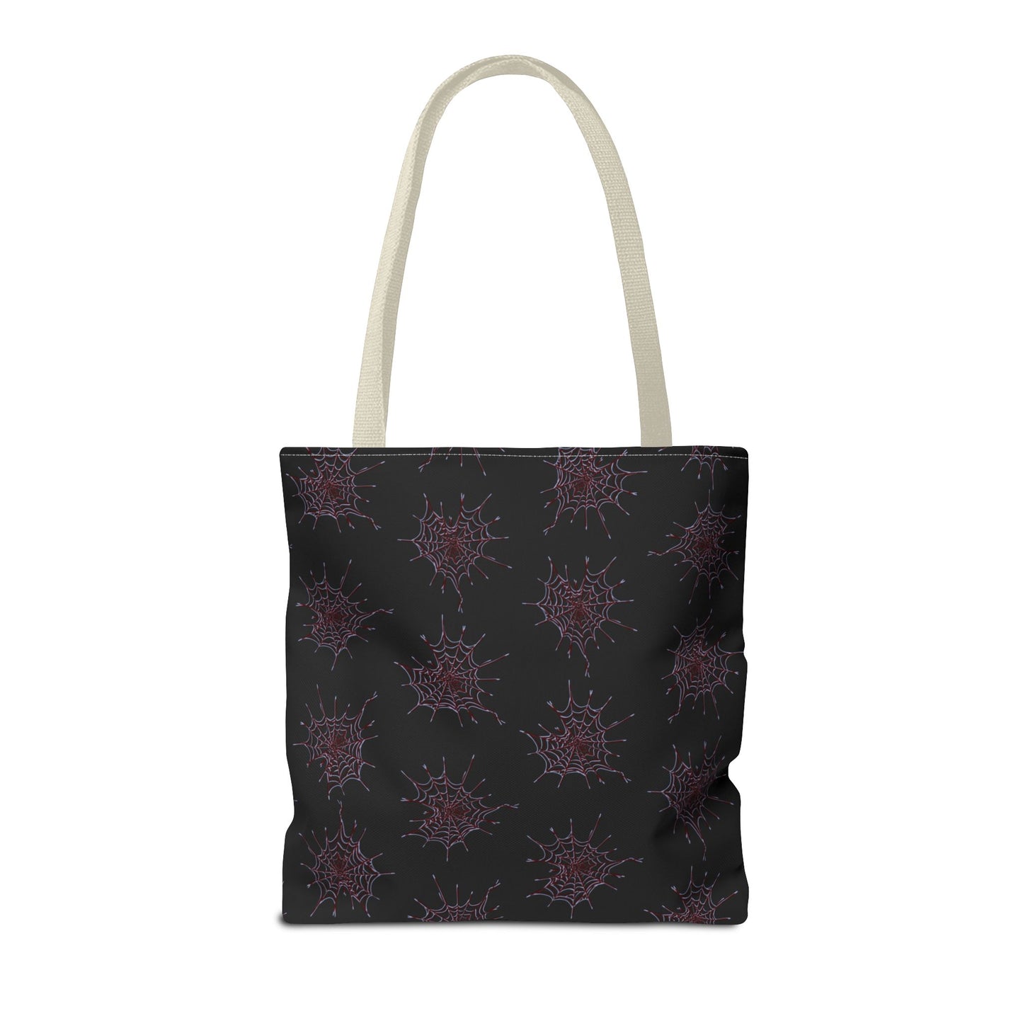 Chic Black and red Heart Web Tote Bag, Stylish Grocery Bag, Eco-Friendly Shopping Tote, Gift Bag for Her, Casual Beach Bag