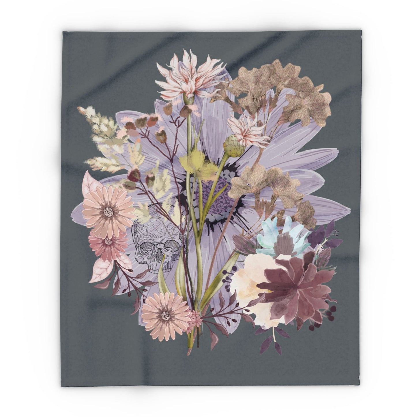 Botanical Floral Fleece Blanket, Cozy Home Decor, Gift for Nature Lovers, Indoor & Outdoor Use, Ideal for Weddings, Birthdays, Housewarming