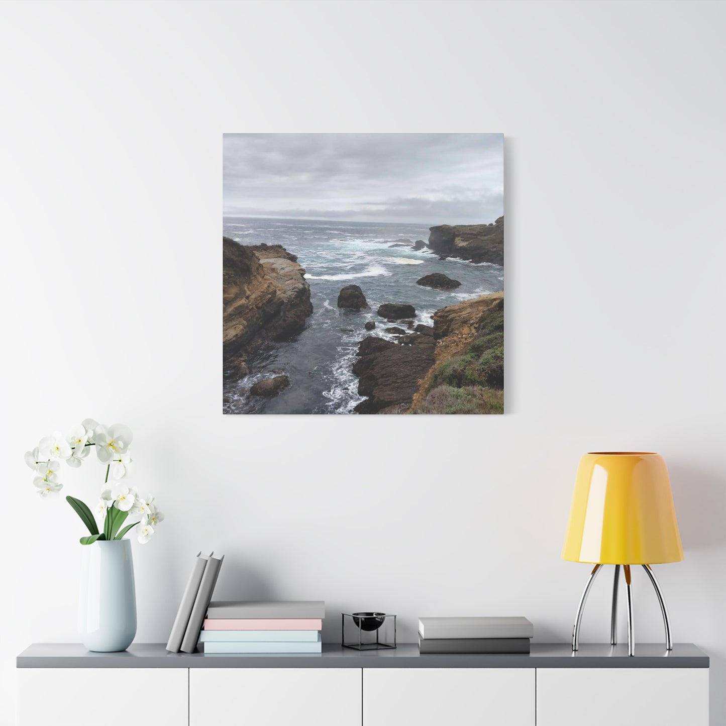 Ocean Waves Matte Canvas Art, Coastal Wall Decor, Seascape Print, Beach Home Decoration, Nautical Art Piece