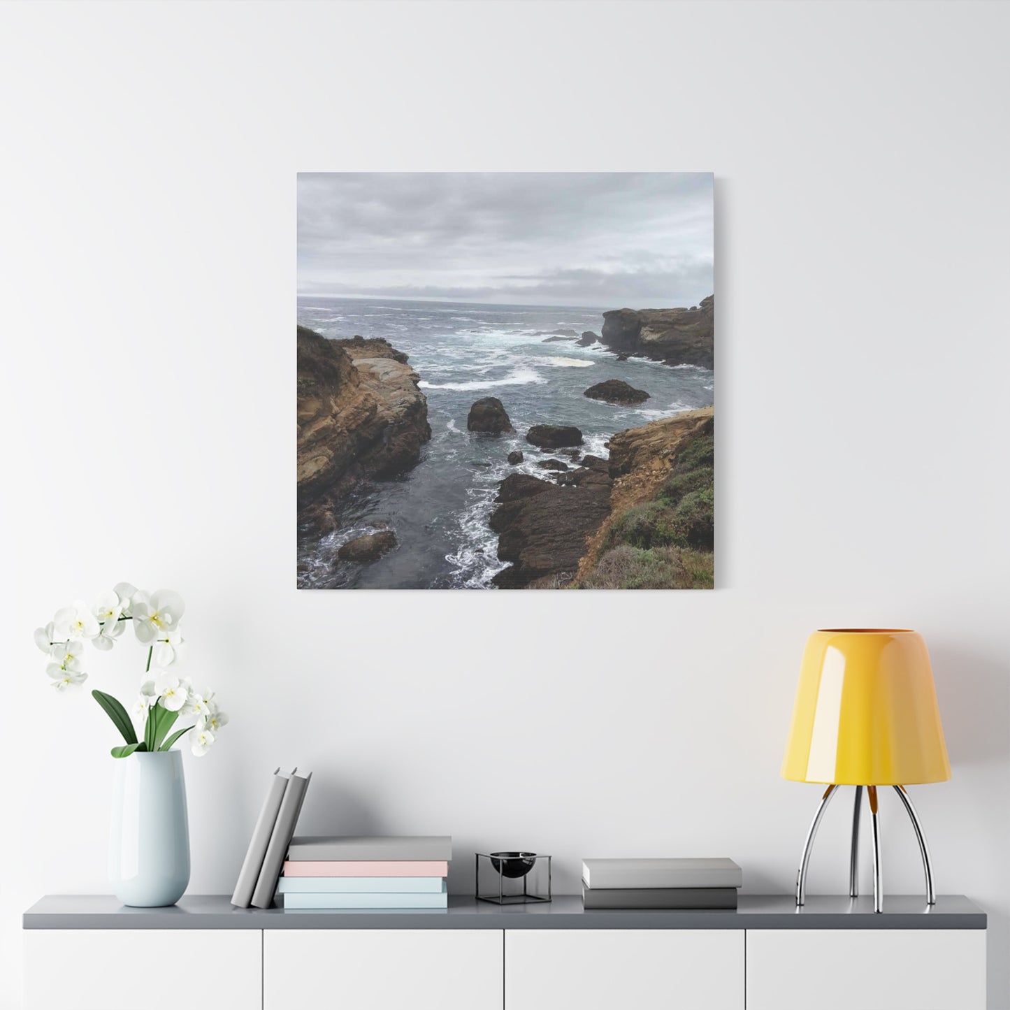 Ocean Waves Matte Canvas Art, Coastal Wall Decor, Seascape Print, Beach Home Decoration, Nautical Art Piece