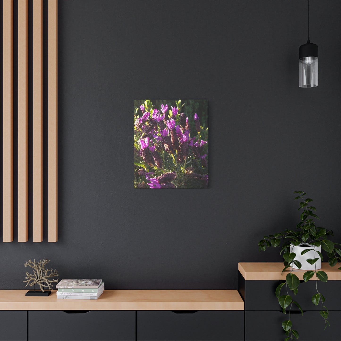 Purple Floral Canvas Wall Art, Botanical Decor, Nature Art, Home Decoration, Gift for Nature Lovers