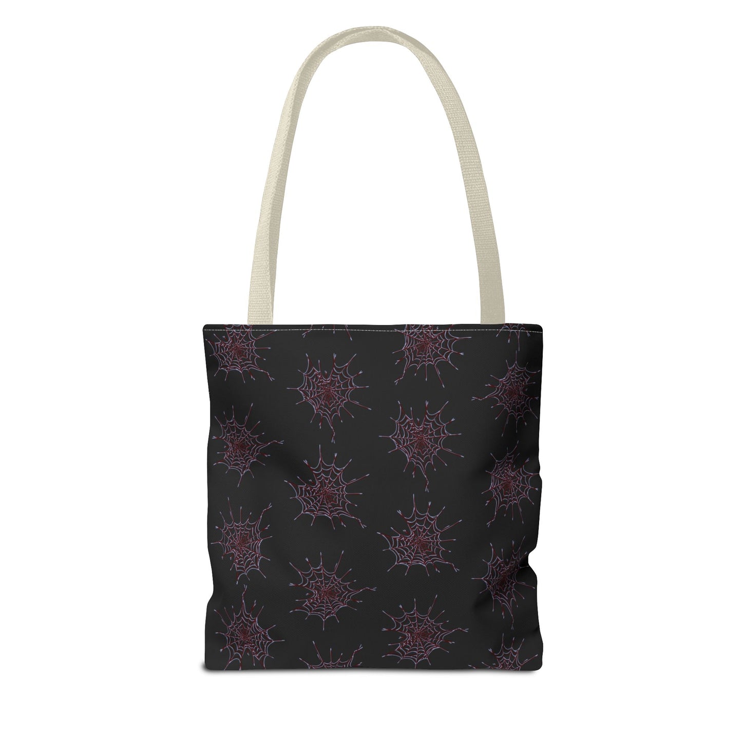 Chic Black and red Heart Web Tote Bag, Stylish Grocery Bag, Eco-Friendly Shopping Tote, Gift Bag for Her, Casual Beach Bag