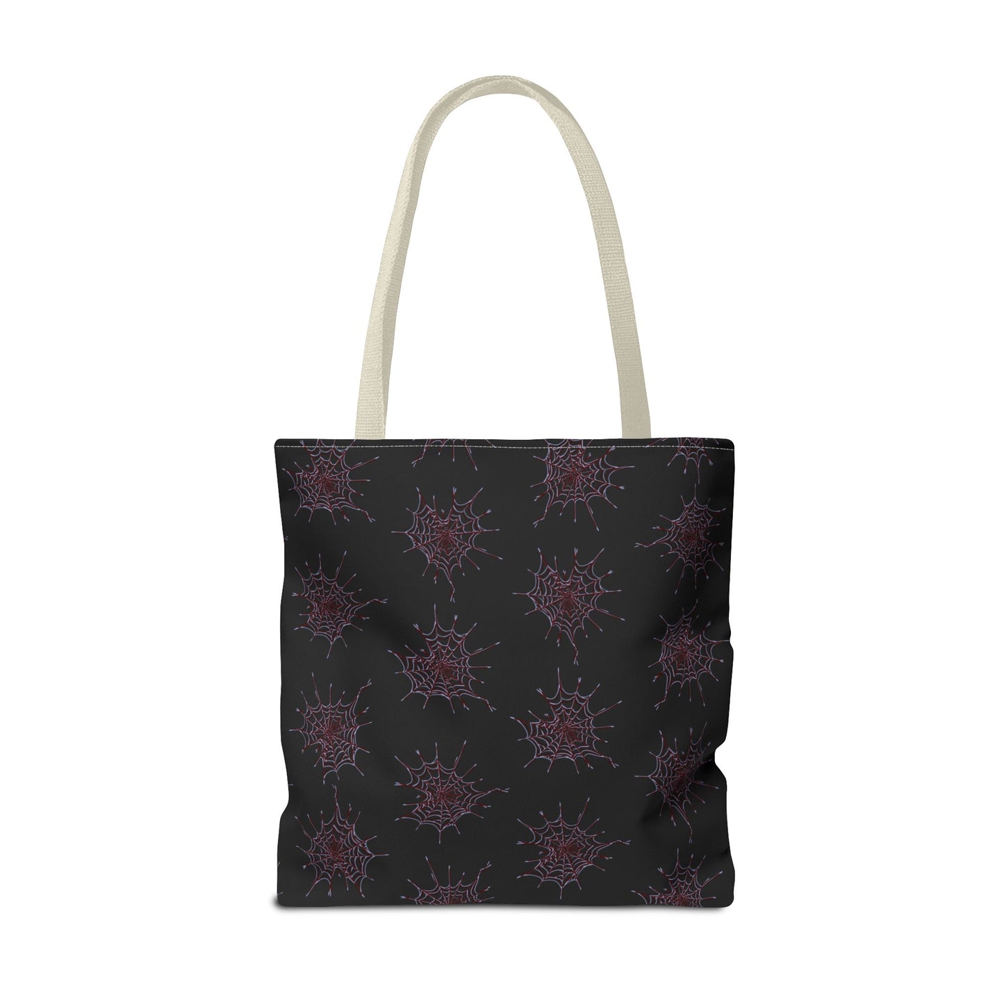 Chic Black and red Heart Web Tote Bag, Stylish Grocery Bag, Eco-Friendly Shopping Tote, Gift Bag for Her, Casual Beach Bag