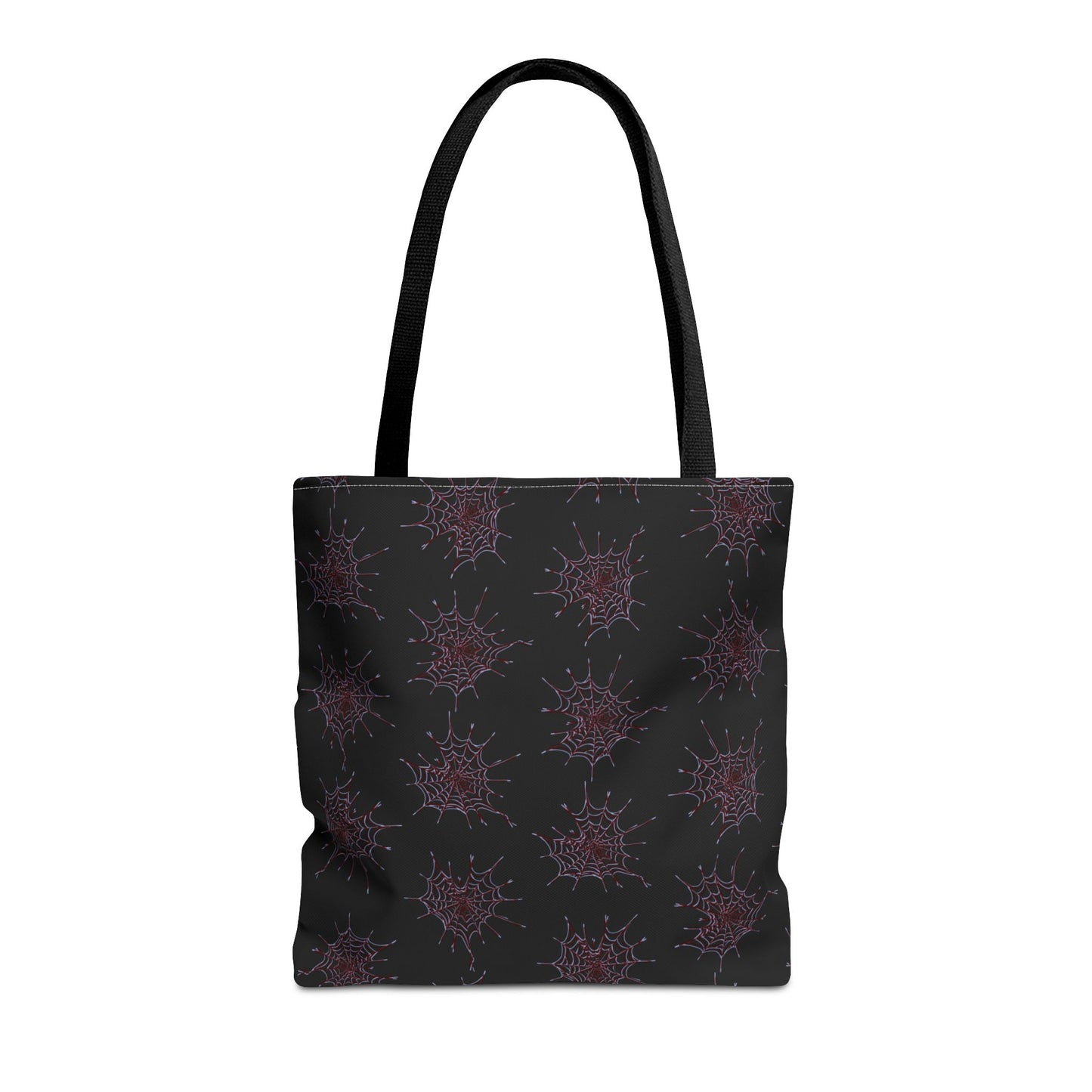 Chic Black and red Heart Web Tote Bag, Stylish Grocery Bag, Eco-Friendly Shopping Tote, Gift Bag for Her, Casual Beach Bag