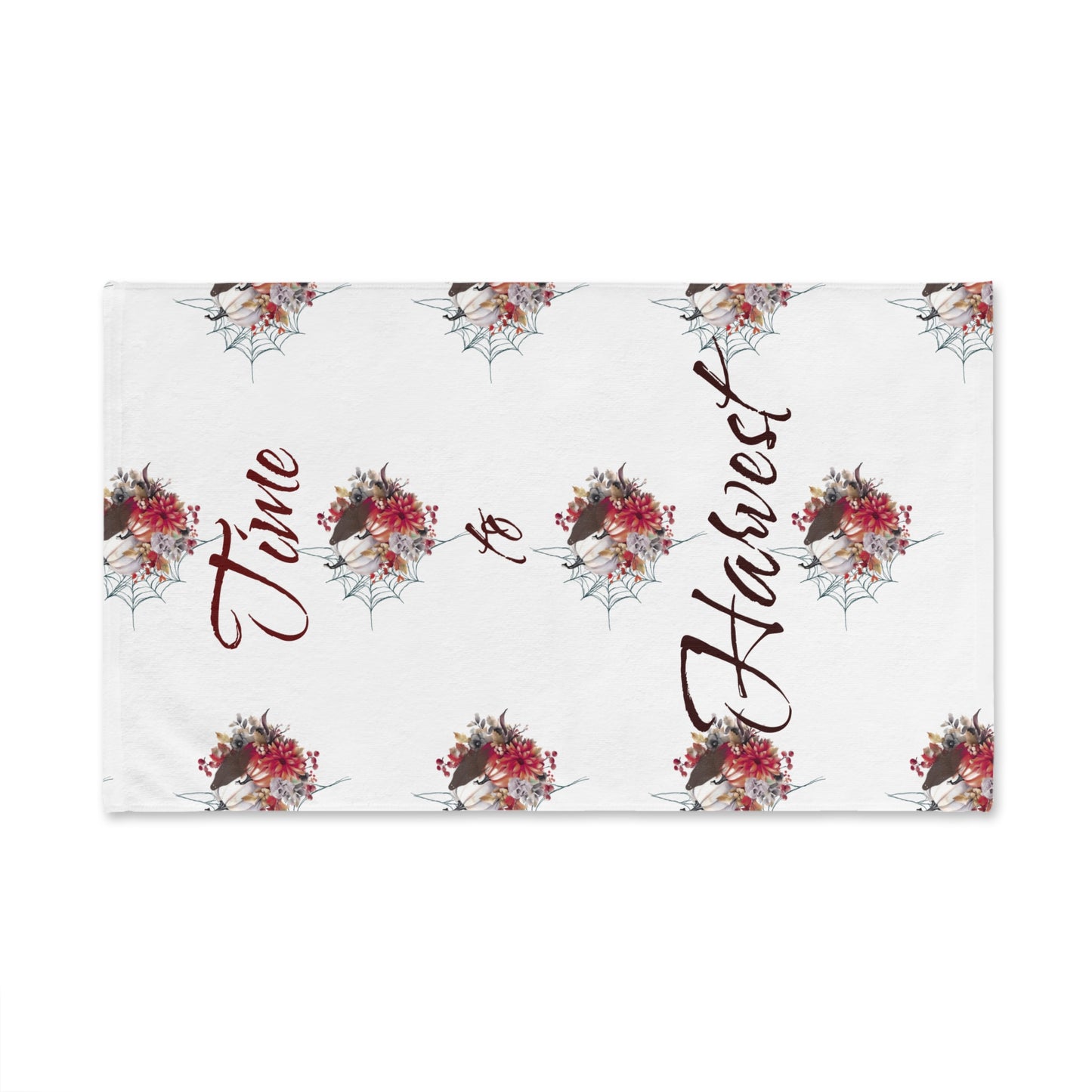 Autumn Harvest Hand Towel | Seasonal Kitchen Decor, Thanksgiving Gift, Floral Towel, Cozy Kitchen Accessory, Fall Home Decor