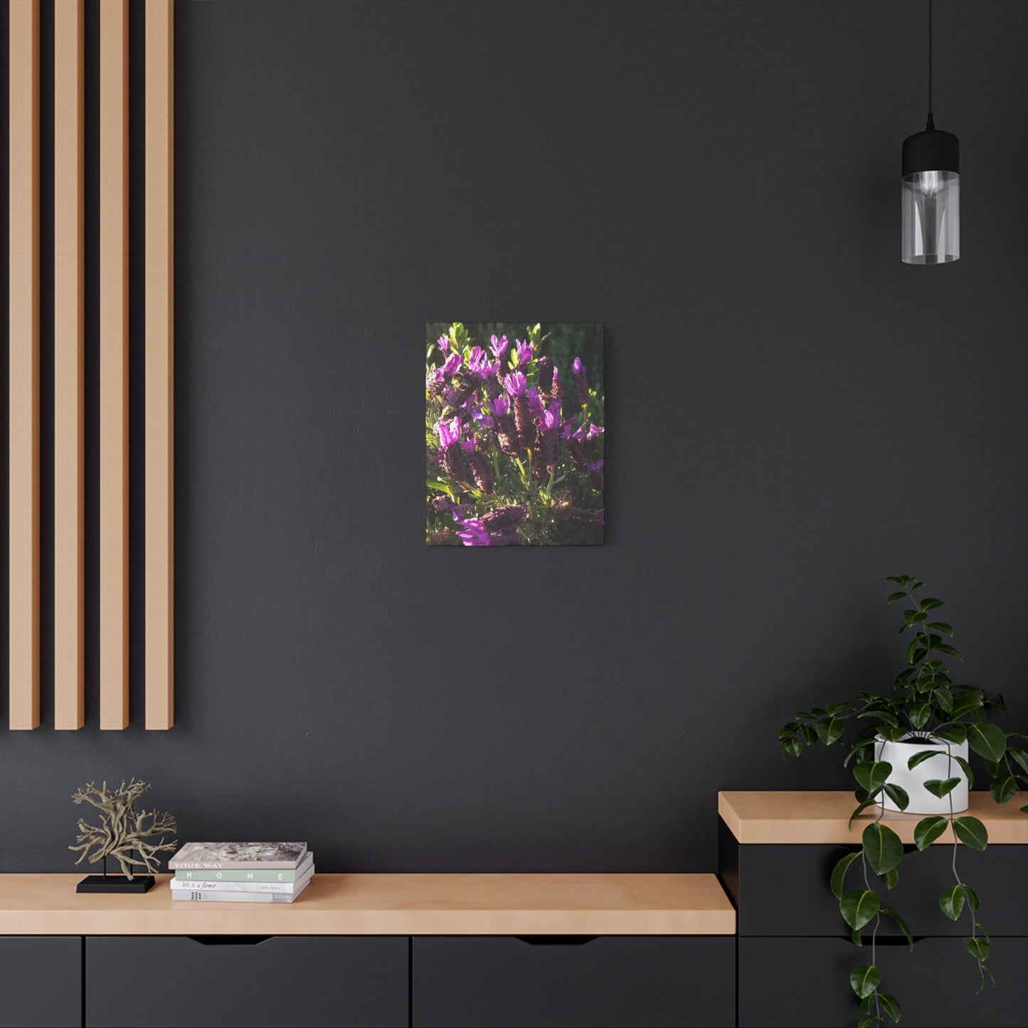 Purple Floral Canvas Wall Art, Botanical Decor, Nature Art, Home Decoration, Gift for Nature Lovers