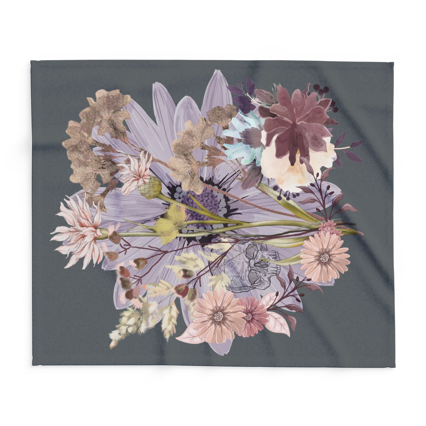 Botanical Floral Fleece Blanket, Cozy Home Decor, Gift for Nature Lovers, Indoor & Outdoor Use, Ideal for Weddings, Birthdays, Housewarming