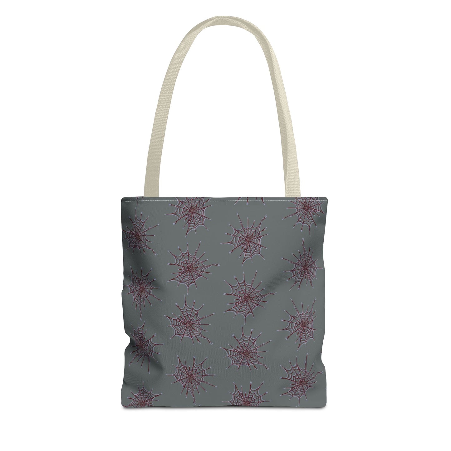 Chic Dark Grey and red Heart Web Tote Bag, Stylish Grocery Bag, Eco-Friendly Shopping Tote, Gift Bag for Her, Casual Beach Bag