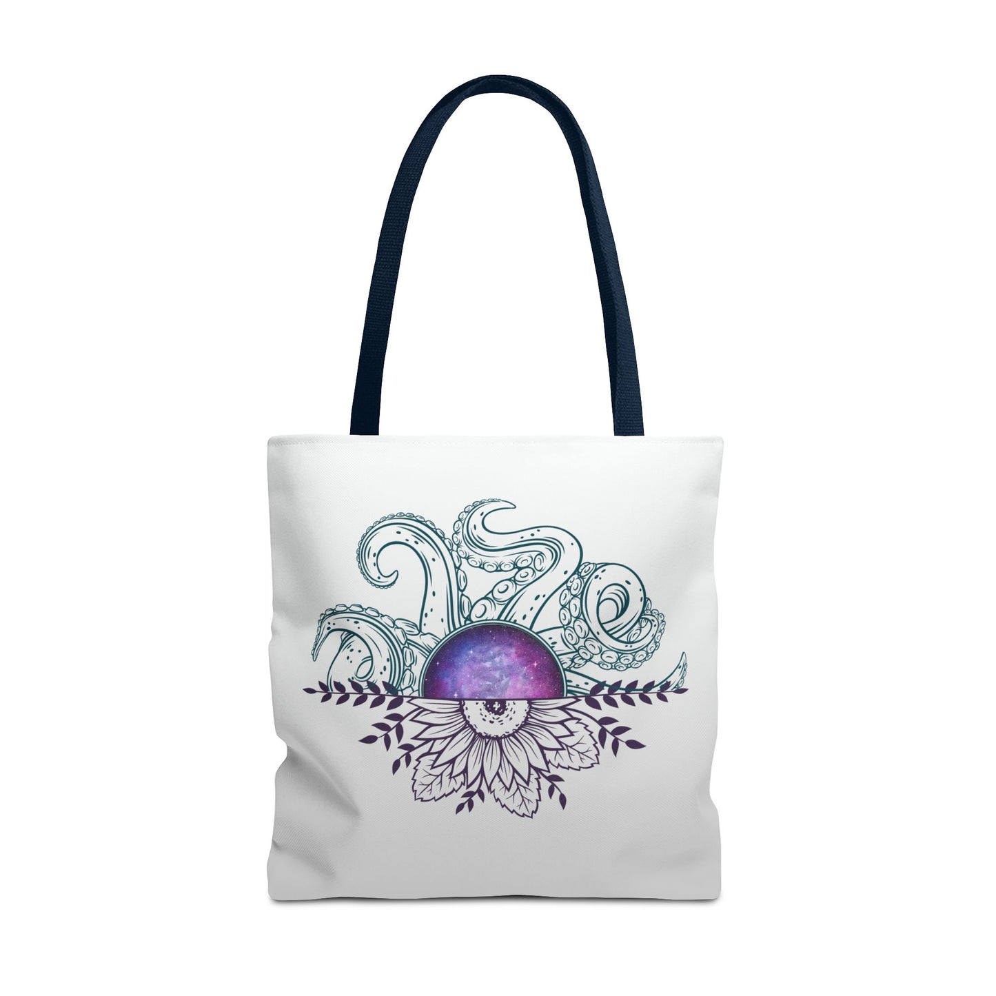 Whimsical Octopus Floral Tote Bag, Beach Bag, Grocery Tote, Eco-Friendly Bag, Gift for Ocean Lovers, Unique Art Carryall
