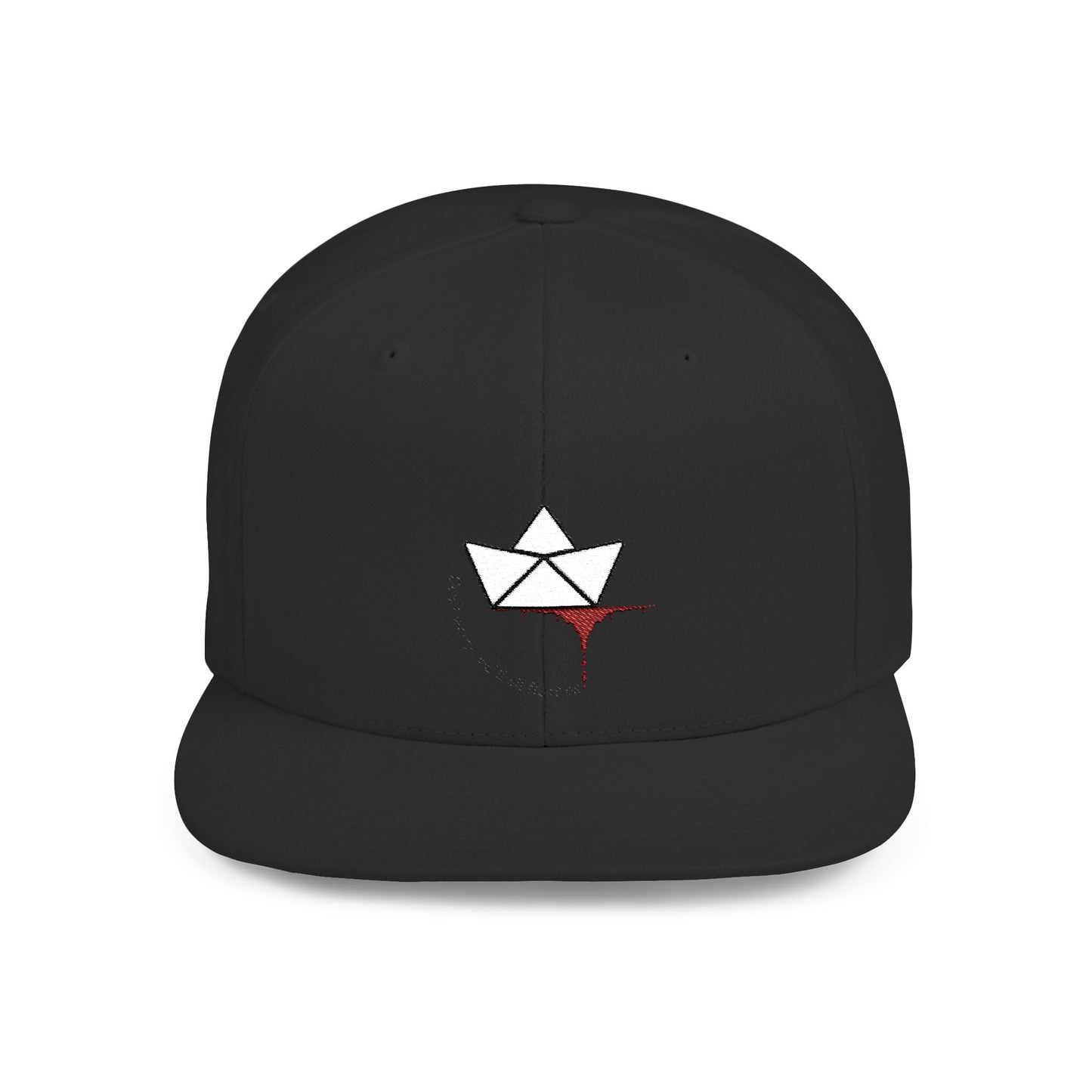 Floating On Paper Boat and River of Blood Flat Bill Snapback