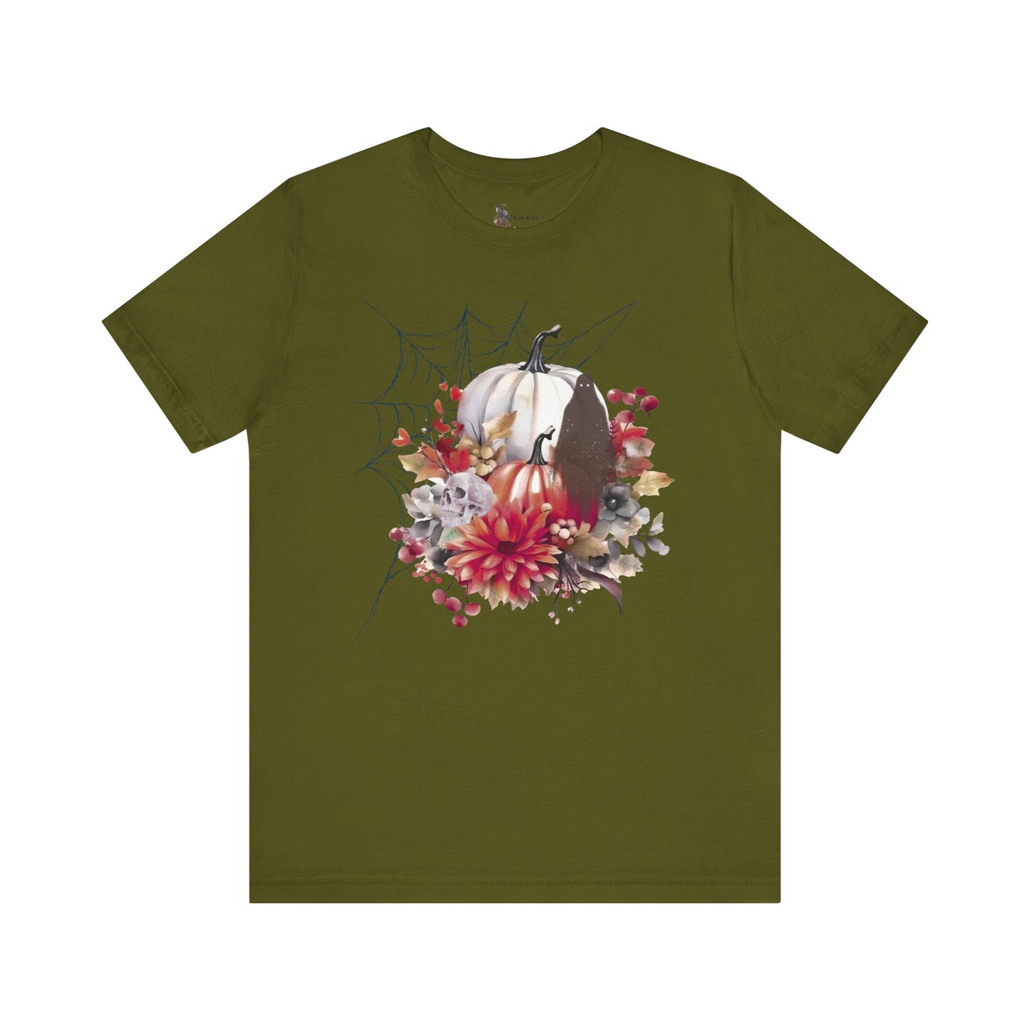 Autumn Vibes Short Sleeve Tee - Cozy Halloween Shirt, Spooky Seasonal Apparel, Fall T-Shirt, Pumpkin Graphic Tee, Unisex Fall Wardrobe
