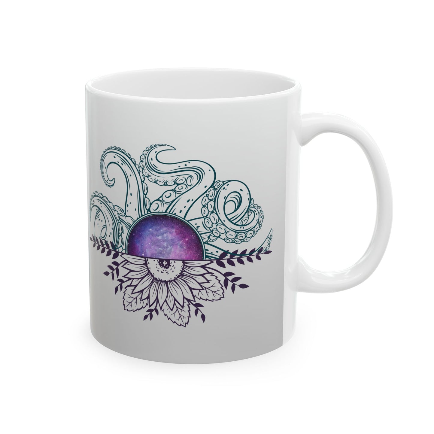 Whimsical Octopus Ceramic Mug, Ocean Lover Gift, Sea Creature Coffee Cup, 11oz, 15oz, Perfect for Beach Lovers