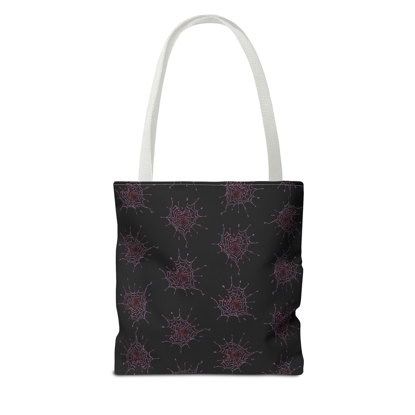 Chic Black and red Heart Web Tote Bag, Stylish Grocery Bag, Eco-Friendly Shopping Tote, Gift Bag for Her, Casual Beach Bag
