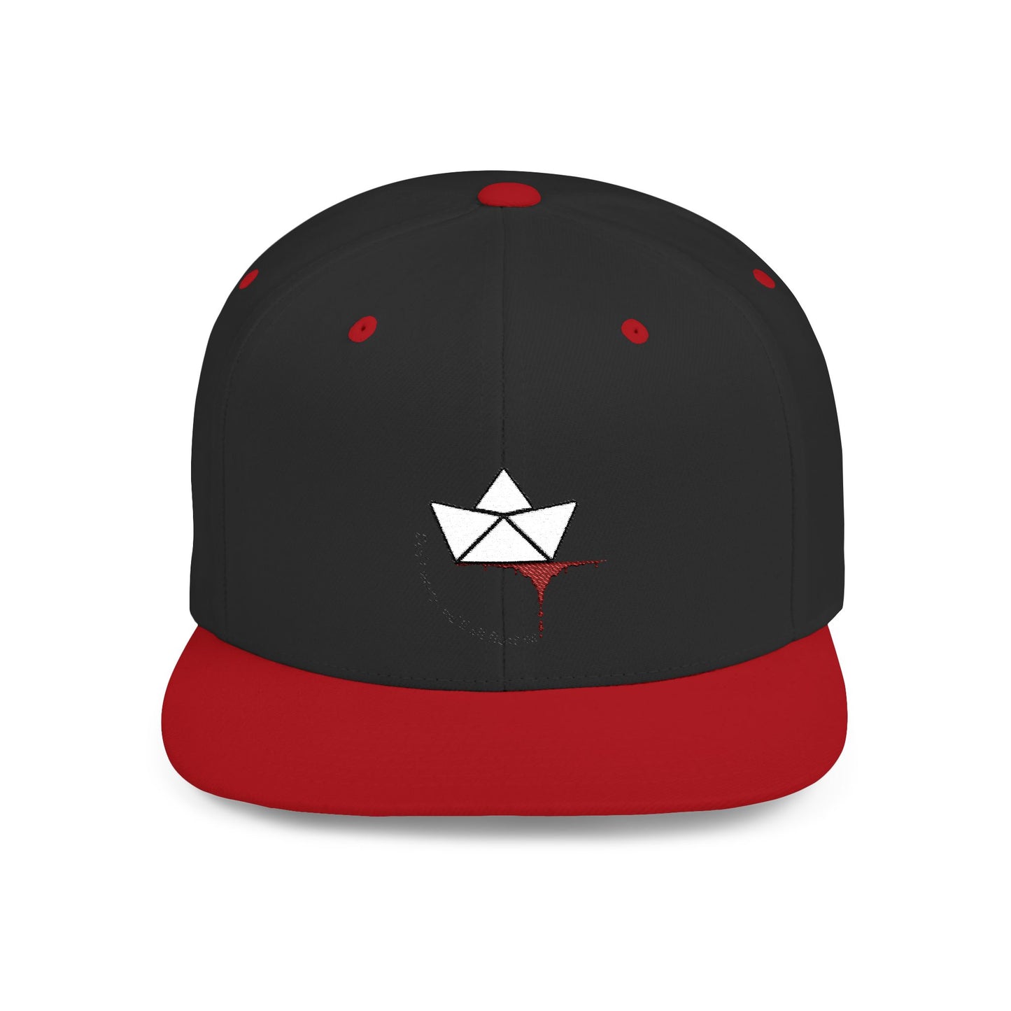 Floating On Paper Boat and River of Blood Flat Bill Snapback