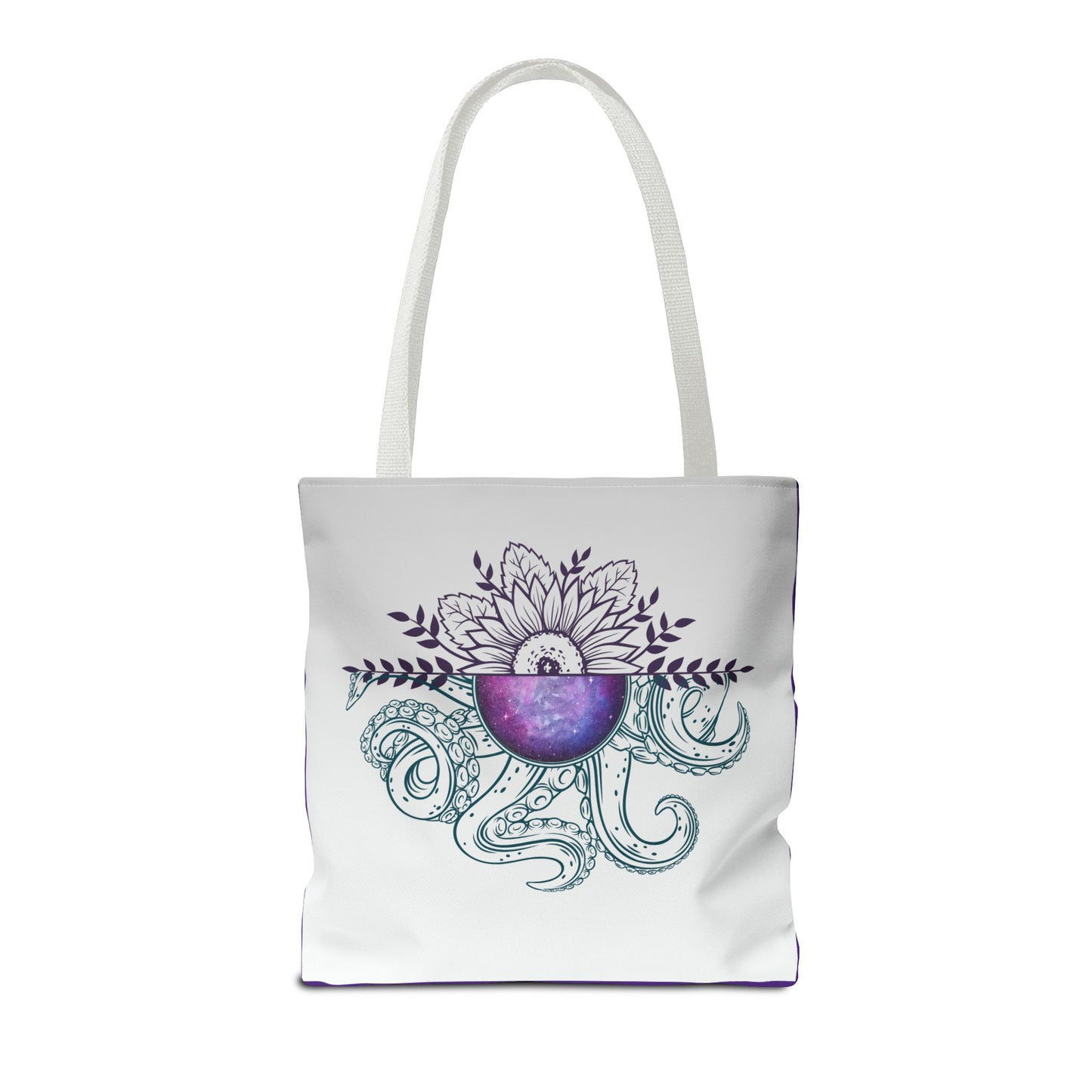 Whimsical Octopus Floral Tote Bag, Beach Bag, Grocery Tote, Eco-Friendly Bag, Gift for Ocean Lovers, Unique Art Carryall