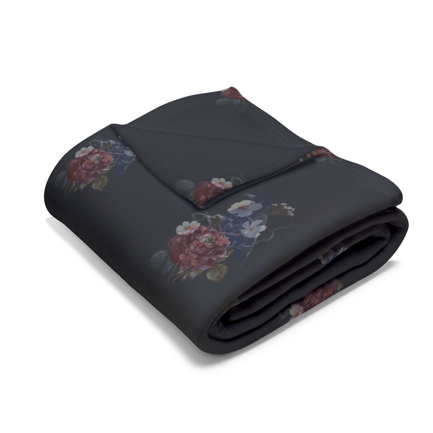 Floral Arctic Fleece Blanket, Cozy Blanket, Throw Blanket, Soft Home Decor, Gift for Her, Bedroom Accessories