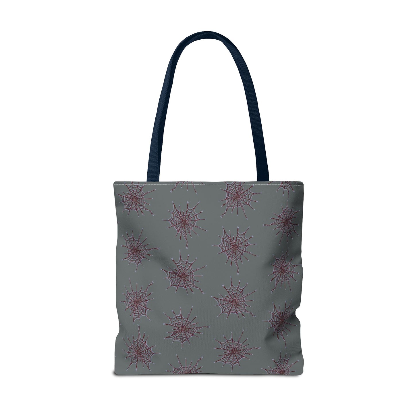 Chic Dark Grey and red Heart Web Tote Bag, Stylish Grocery Bag, Eco-Friendly Shopping Tote, Gift Bag for Her, Casual Beach Bag